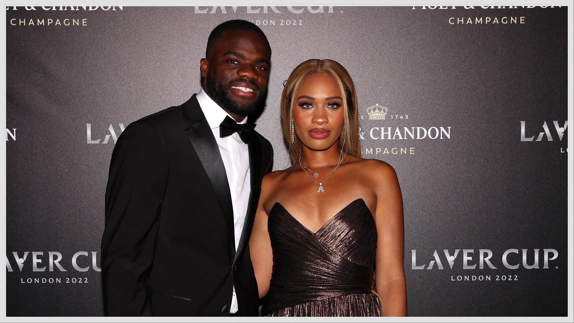 Frances Tiafoe(left) with girlfriend Ayan Broomfield(right) at the 2024 Laver Cup. Image: Getty