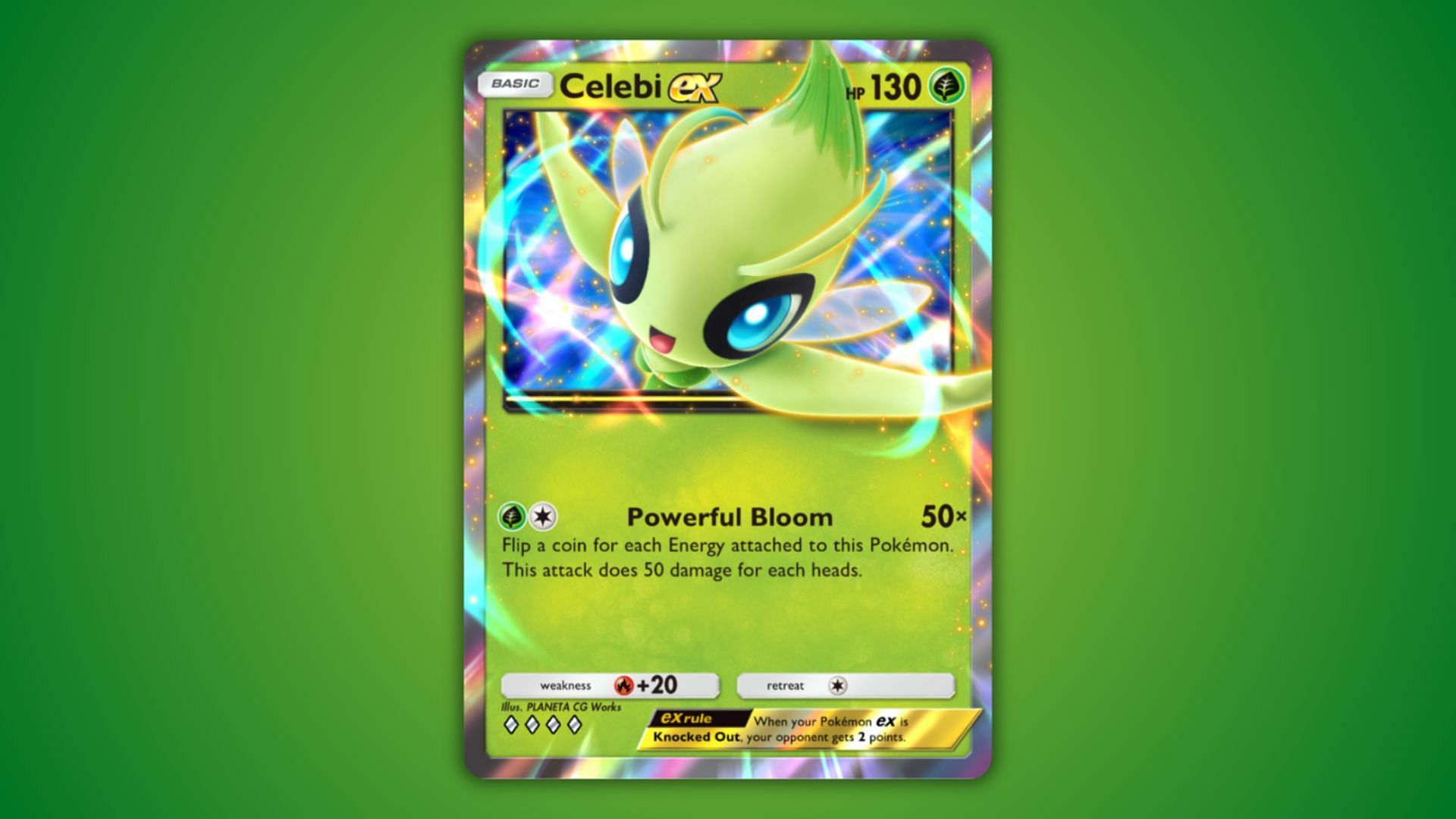 Celebi ex&#039;s card in Pokemon TCG Pocket (Image via The Pokemon Company)