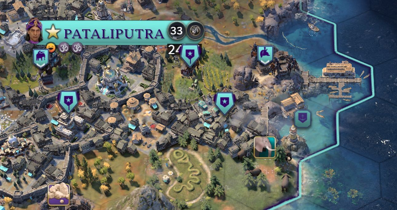 Stationed army and fleet commanders in Civilization 7 (Image via 2K Games)