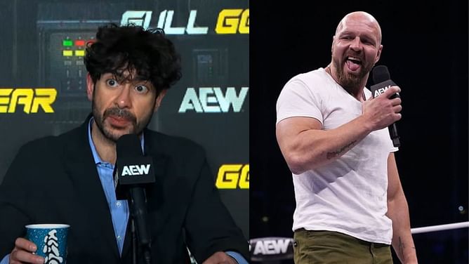 Tony Khan reacts after interviewer admits he is scared of AEW World Champion Jon Moxley