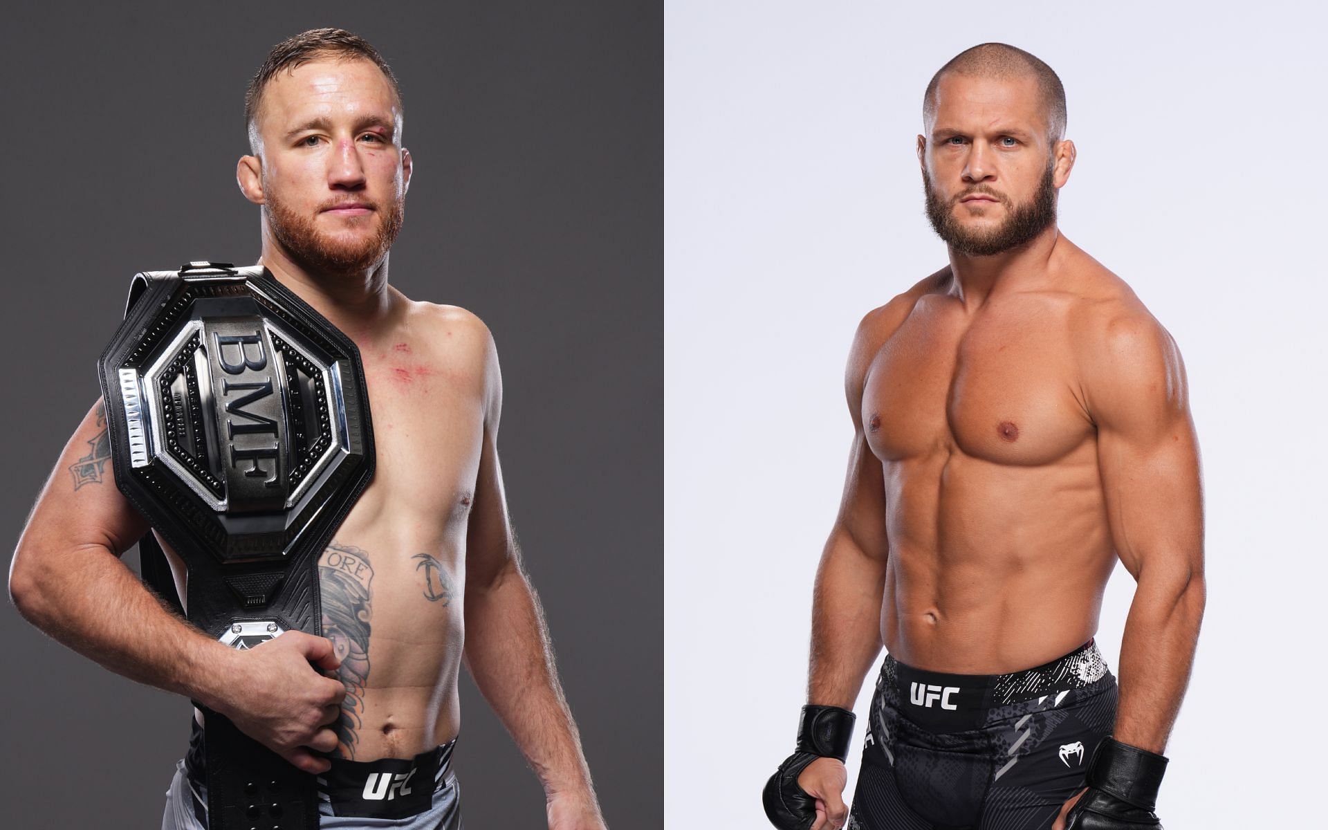 Justin Gaethje (left) on accepting Rafael Fiziev (right) fight. [Image courtesy: Getty Images] 