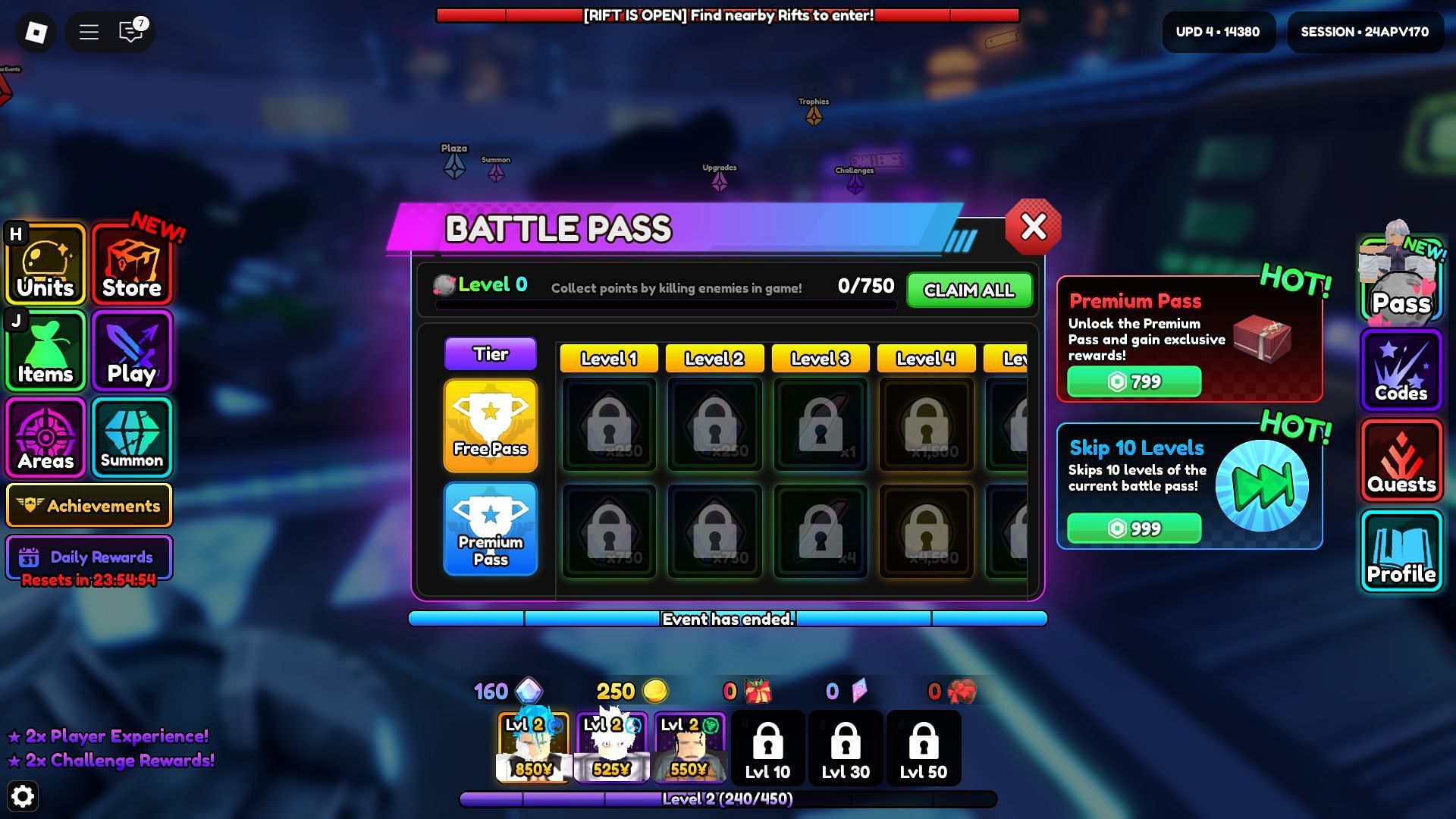 The Neon &amp; Chrome Battle Pass (Image via Roblox)