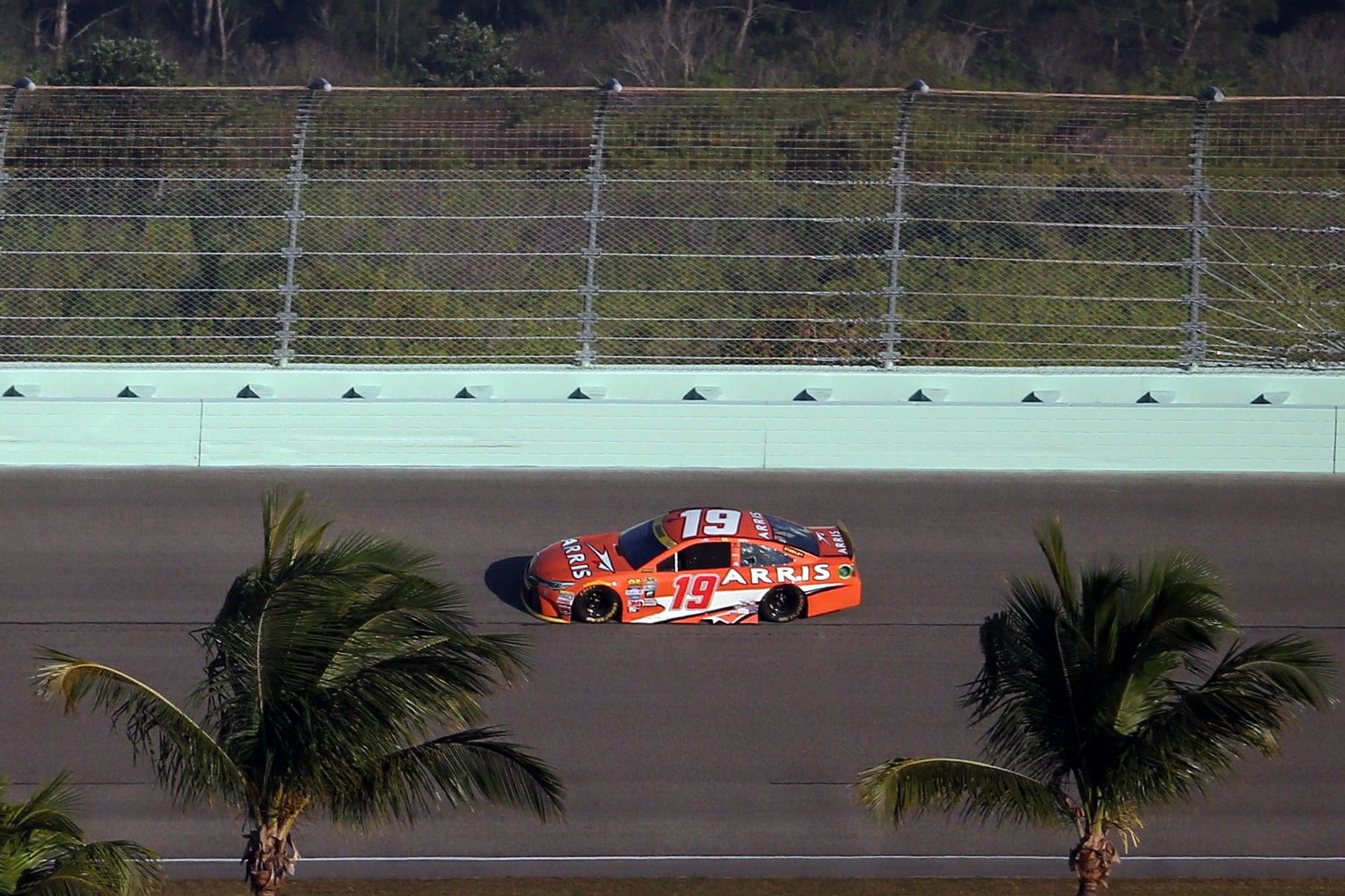 Carl Edwards (19) during the Ford Ecoboost 400 at Homestead-Miami Speedway. - Source: Imagn