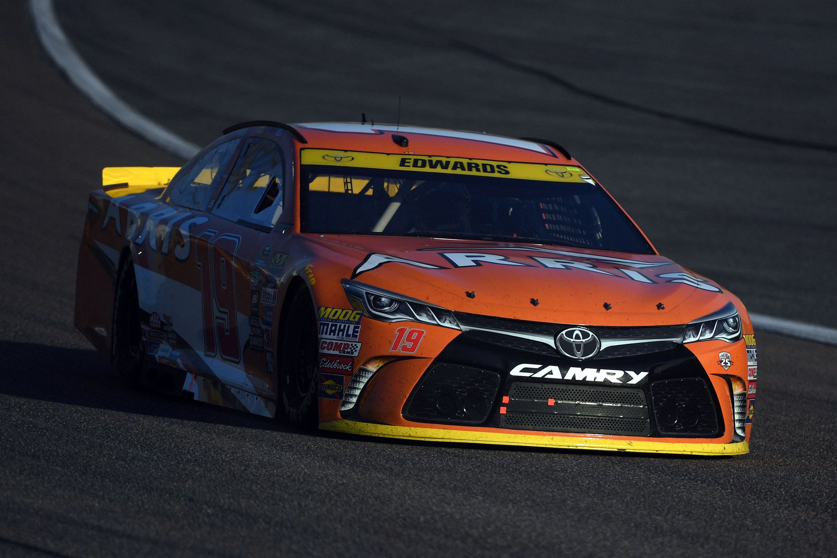 Edwards in the No. 19 Toyota during his last race in the NASCAR Cup Series - Source: Imagn