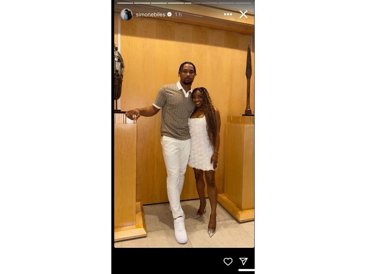 Simone Biles shares a glimpse of her romantic date night with husband