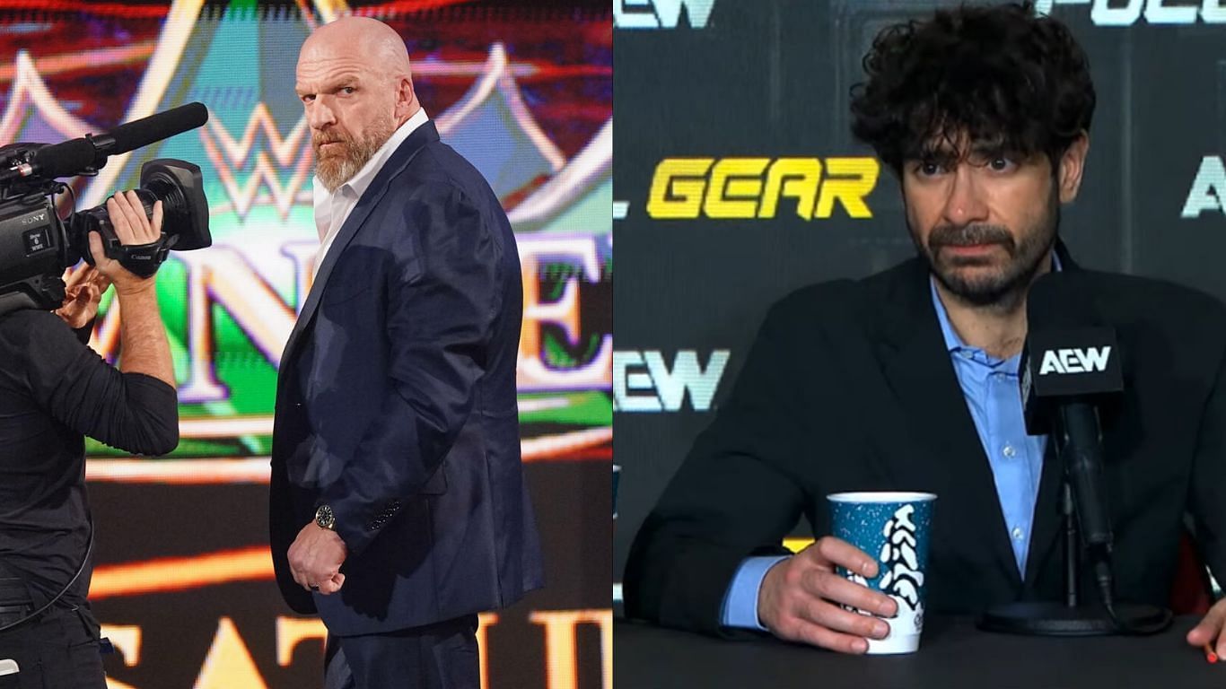 Triple H (left), Tony Khan (right) [Image credits: WWE.com and AEW Youtube]