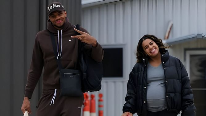 Giannis Antetokounmpo laughs off a fan's 'protective custody' comment for wife Mariah Antetokounmpo in latest post