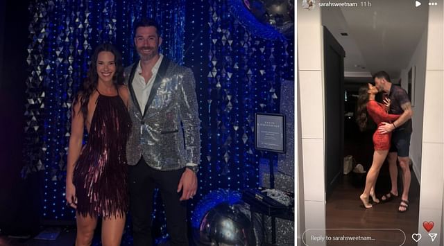 Erik and Sarah Gudbranson in their disco finery. (Credit: IG/@sarahsweetnam)