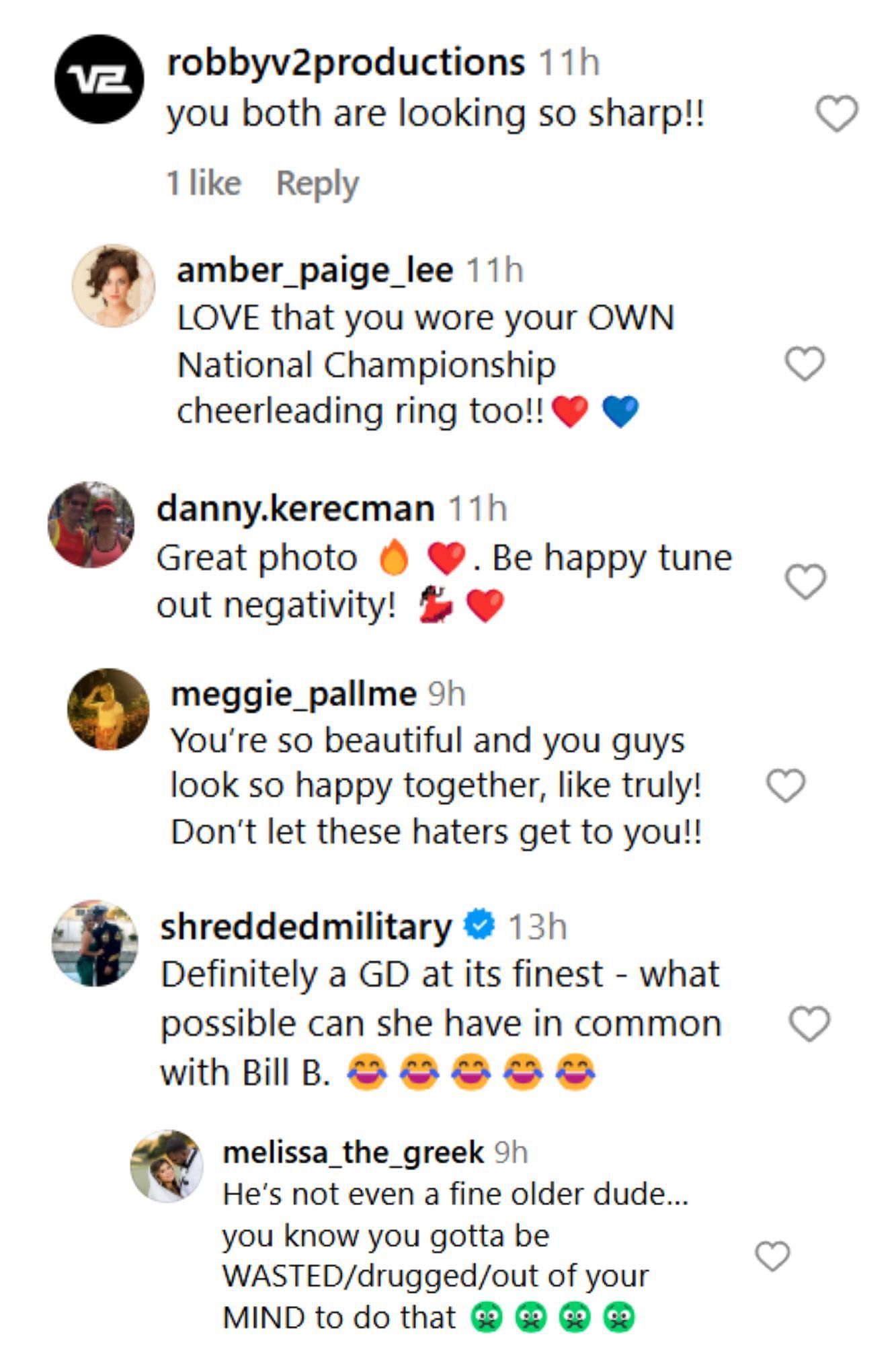 Fan Reactions on Isabella Hudson IG post (Image Credits - Instagram/@jordan_isabella)