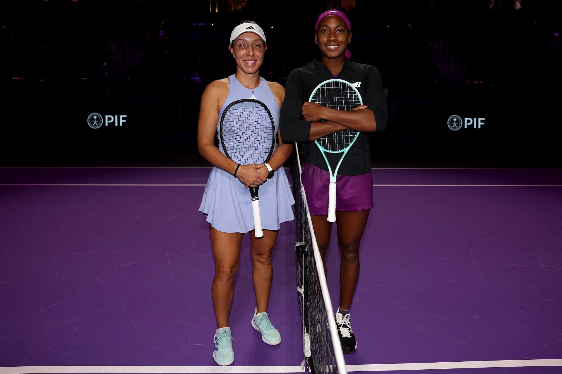 Jessica Pegula (L) and Coco Gauff at the WTA Finals 2024 - Source: Getty