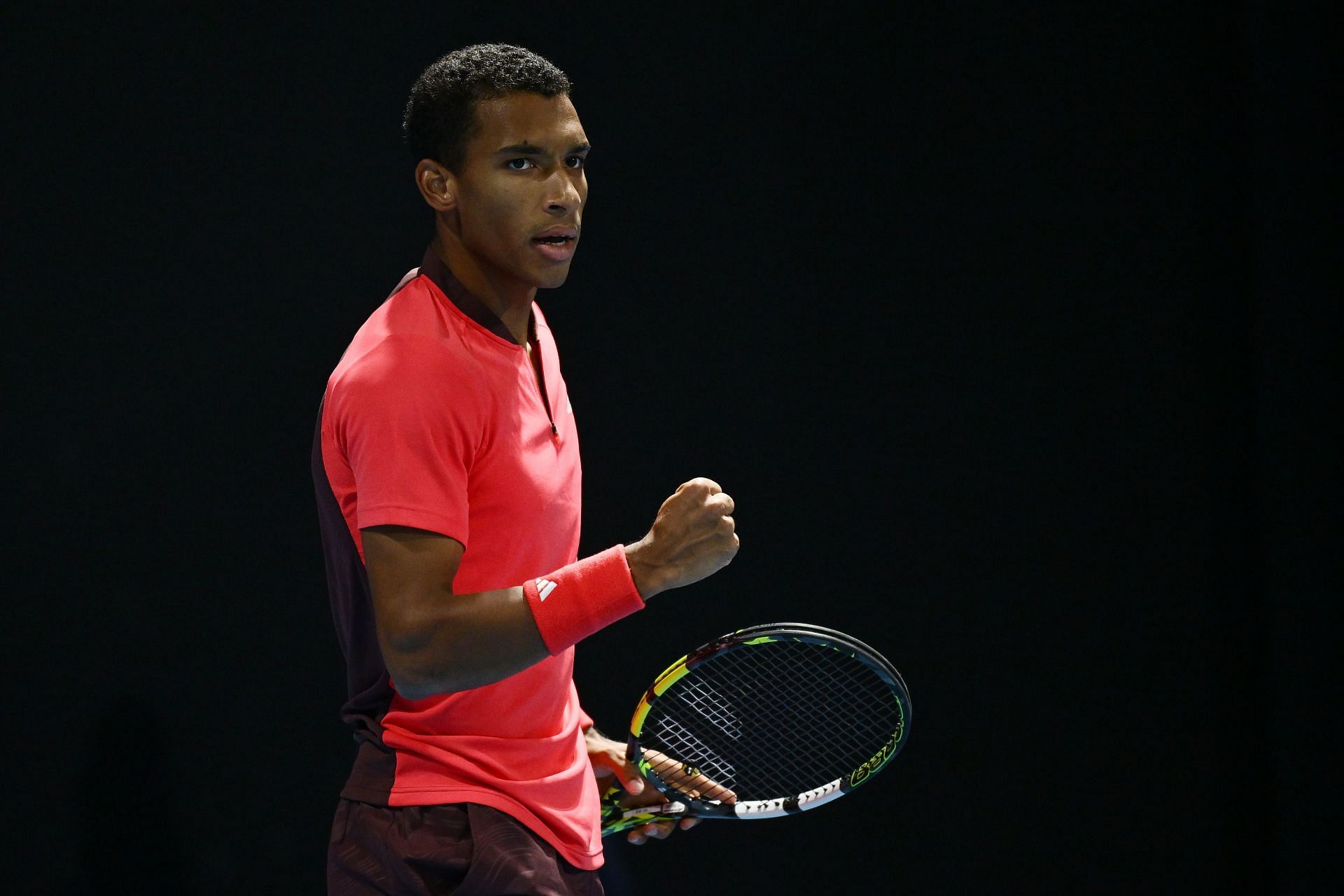 Felix Auger-Aliassime in action at the 2025 Australian Open. Source: Getty