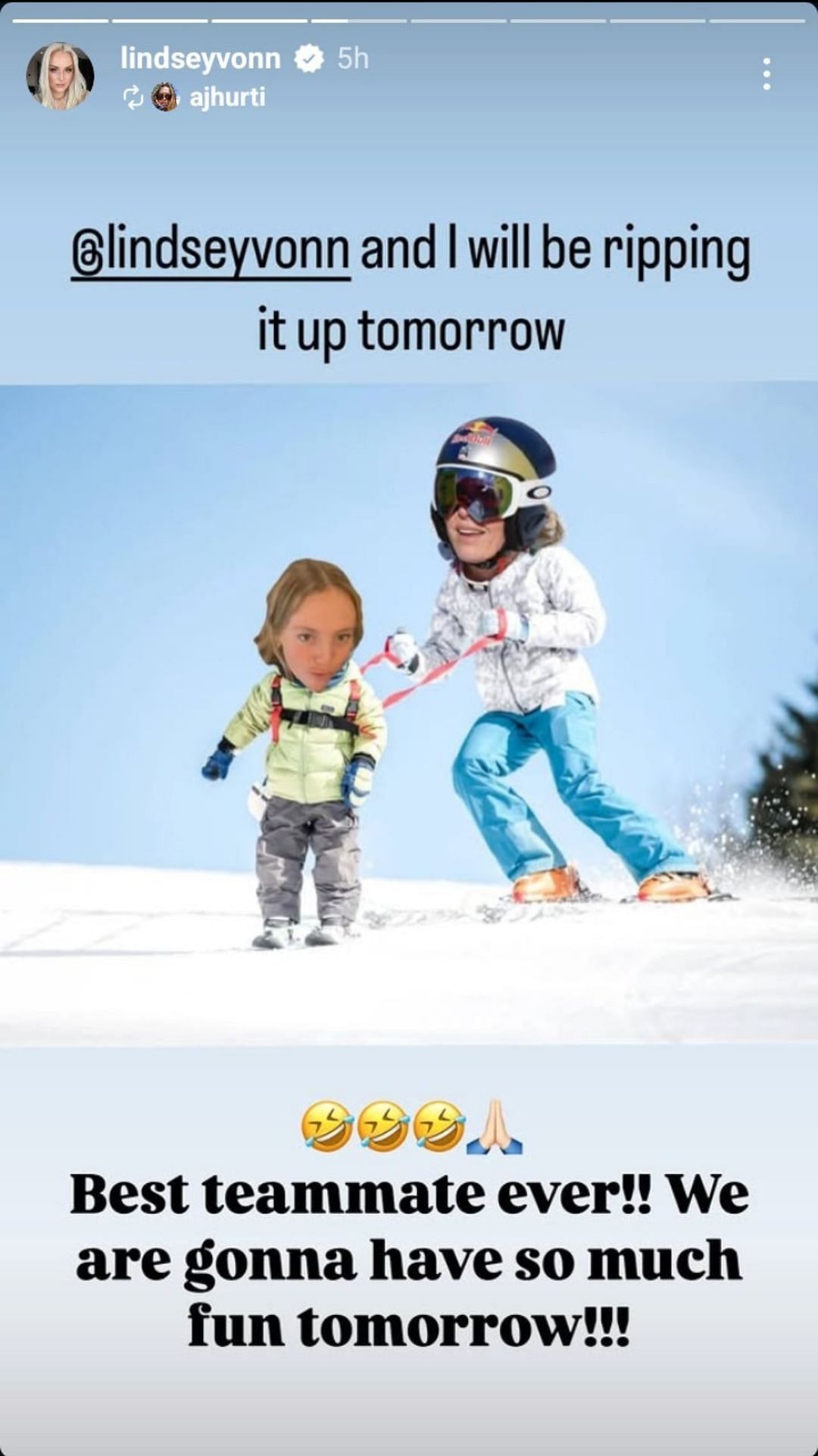 Via @lindseyvonn on Instagram