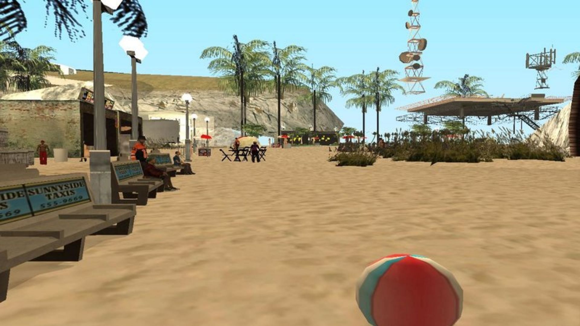 Screenshot of the Hawaii Island mod with NPCs (Image via Rockstar Games || gtainside.com/@phongtb123)