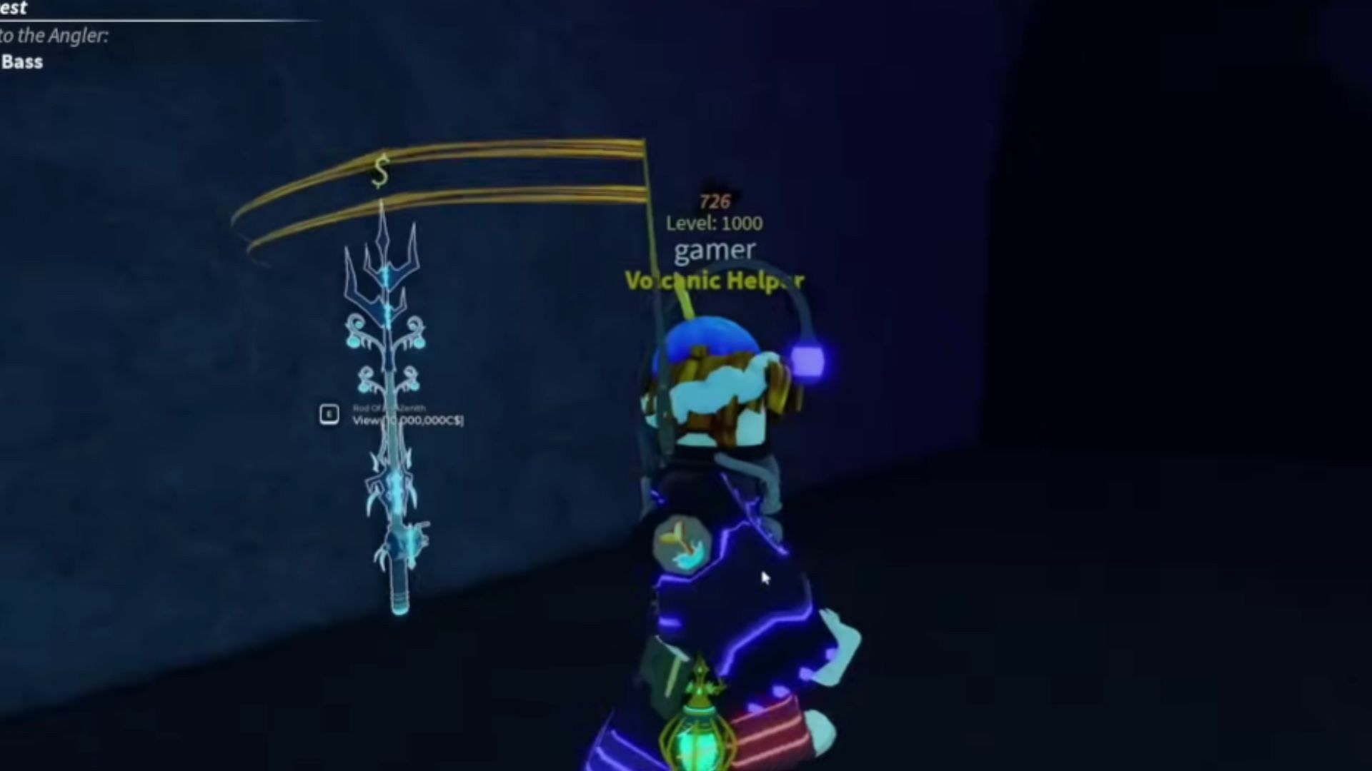 Find the Rod of the Zenith near the Roslit Bay portal in Abyssal Zenith (Image via Roblox | YouTube@Cocajola)