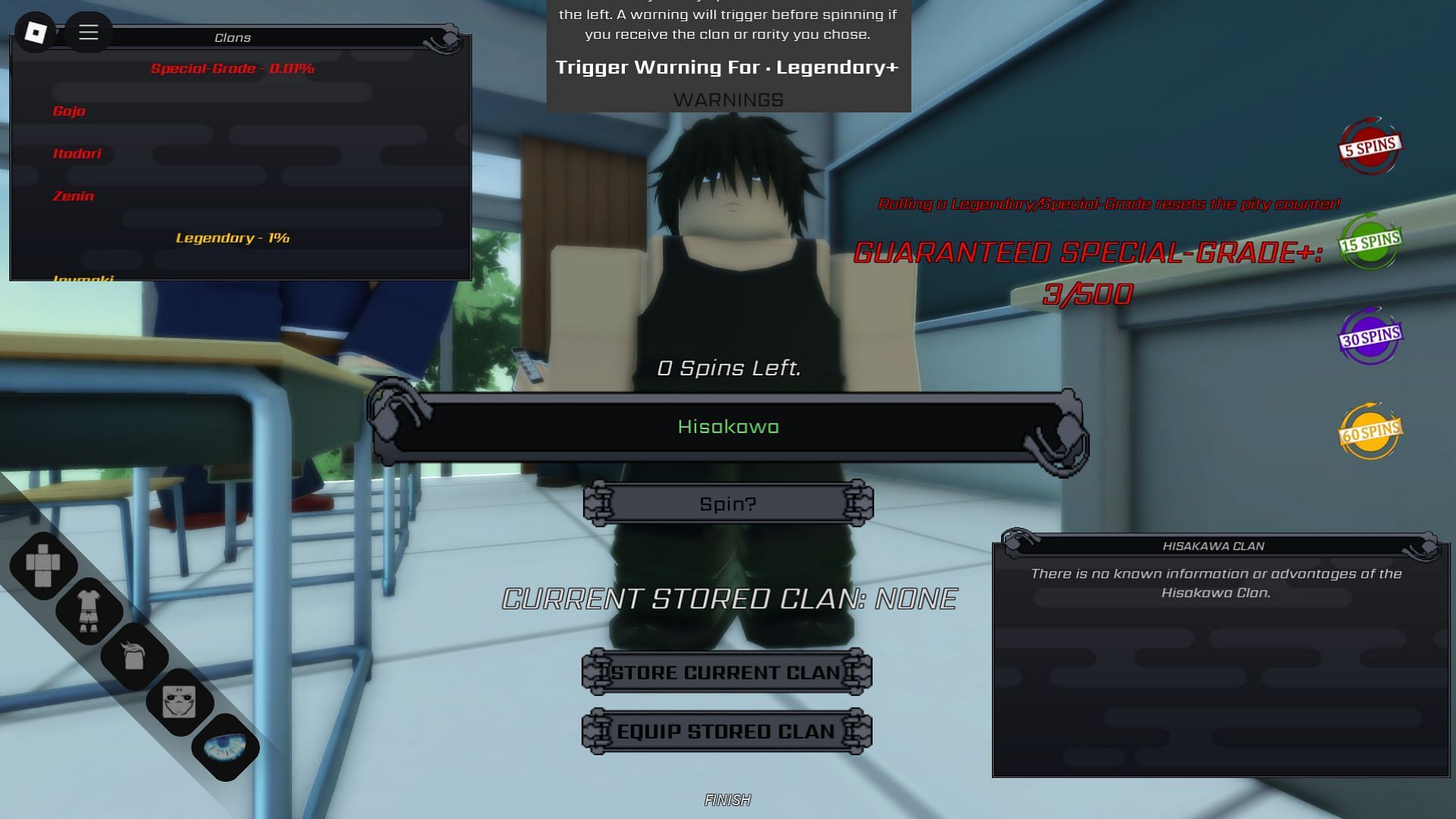 You can try getting a good Clan (Image via Roblox)