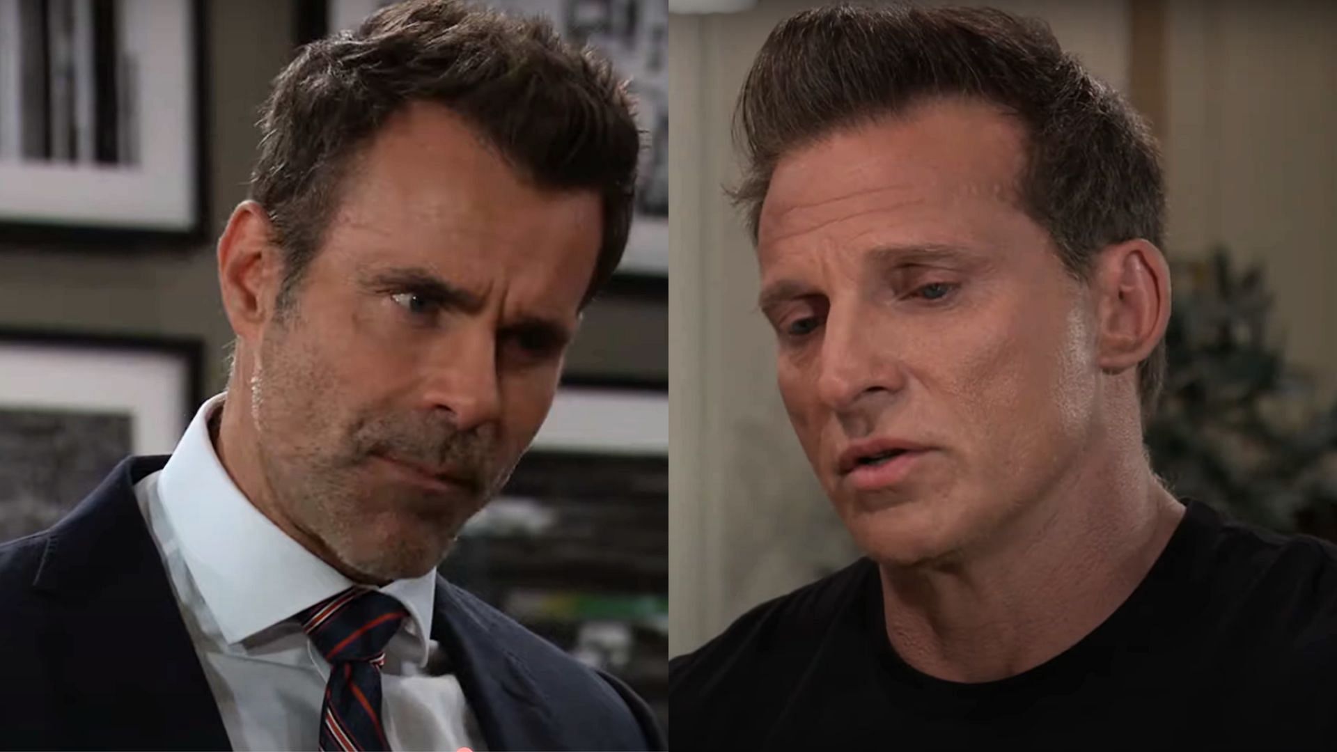 Drew Caine and Jason Morgan are twins yet longtime rivals on GH (Image via YouTube/@General Hospital)