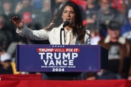 Danica Patrick speaking at Donald Trump campaign In Pennsylvania, Nov 2024 - Source: Getty