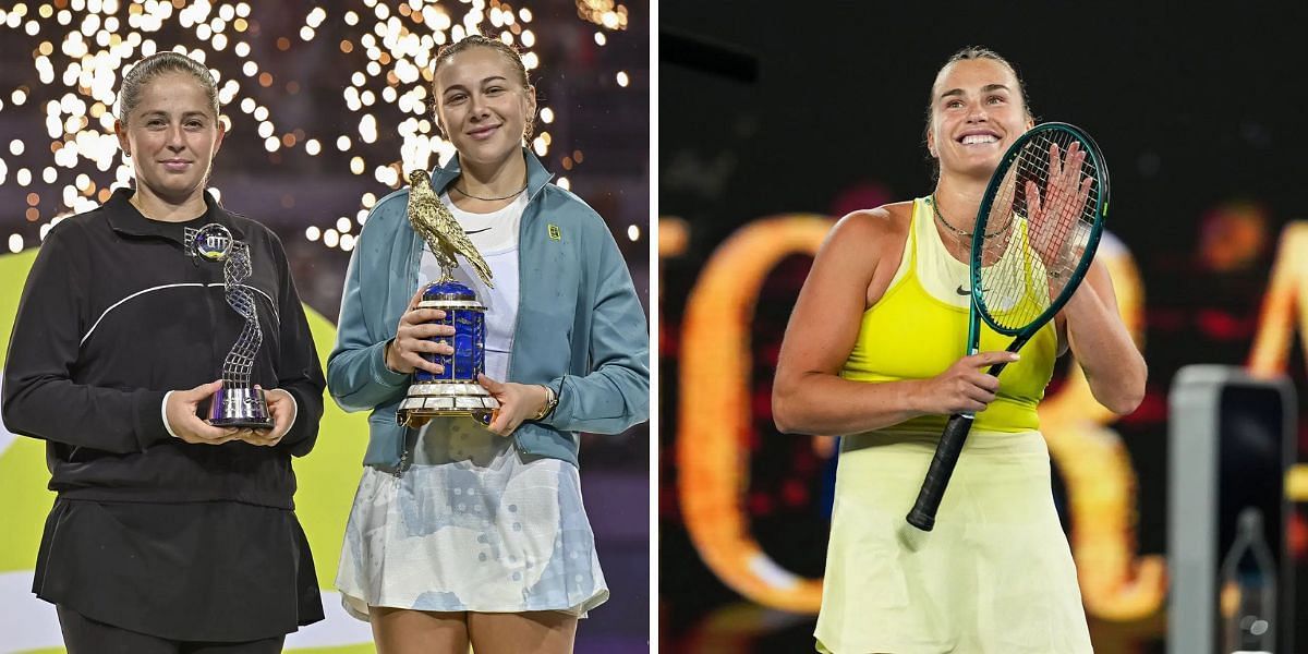 Jelena Ostapenko and Amanda Anismova (L) make big moves in this week