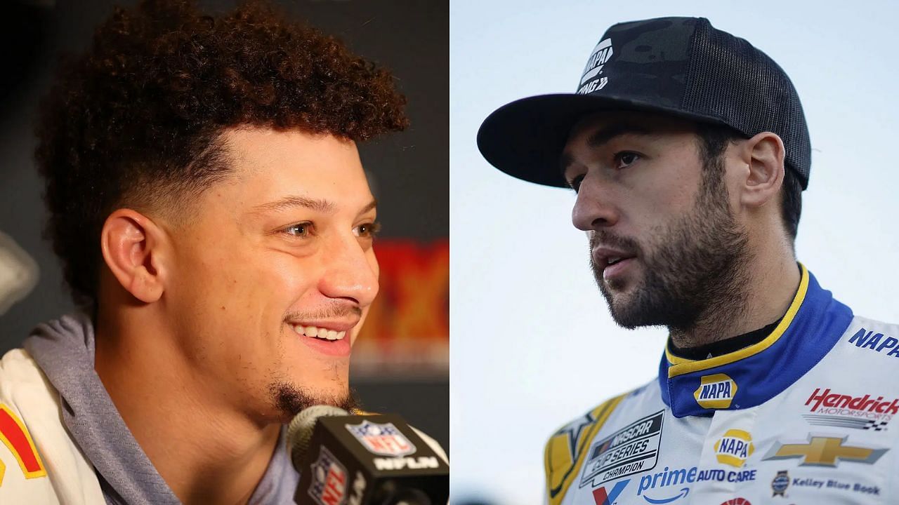 Patrick Mahomes and Chase Elliott (Images via Getty)