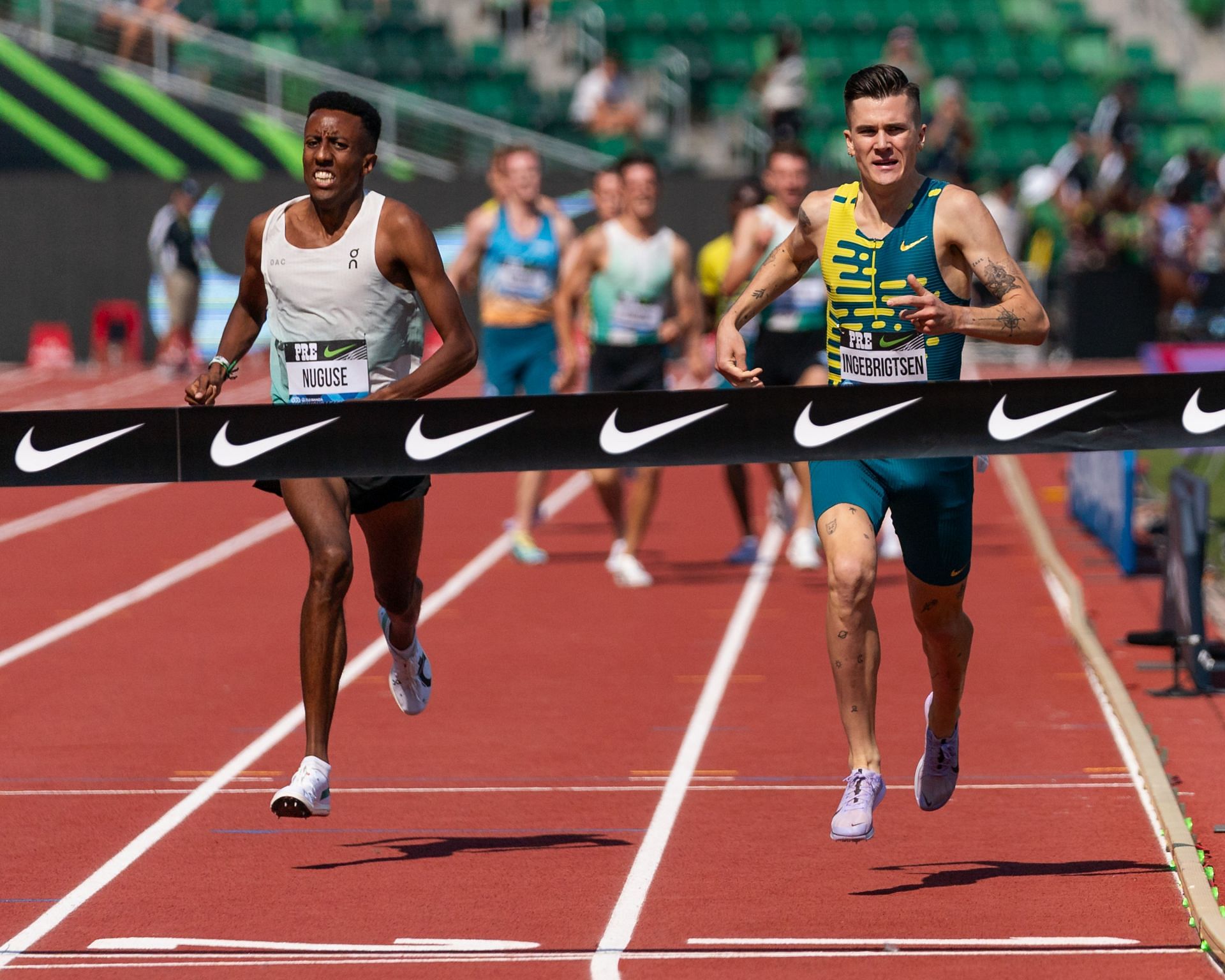 Yared Nuguse and Jakob Ingebrigtsen at the Diamond League 2023 - Source: Getty