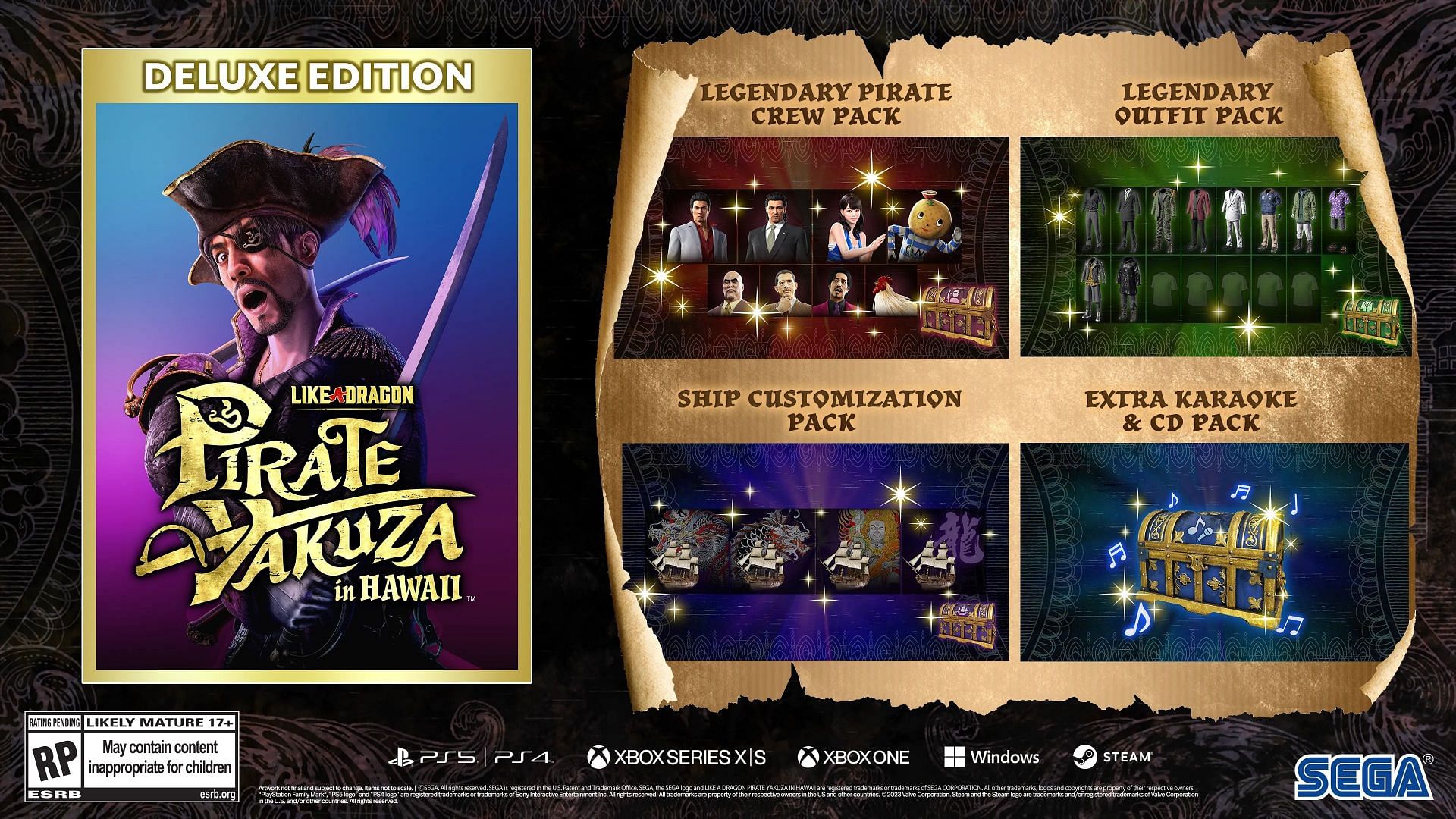 Like A Dragon: Pirate Yakuza in Hawaii&#039;s Digital Deluxe Edtion (Image via SEGA)