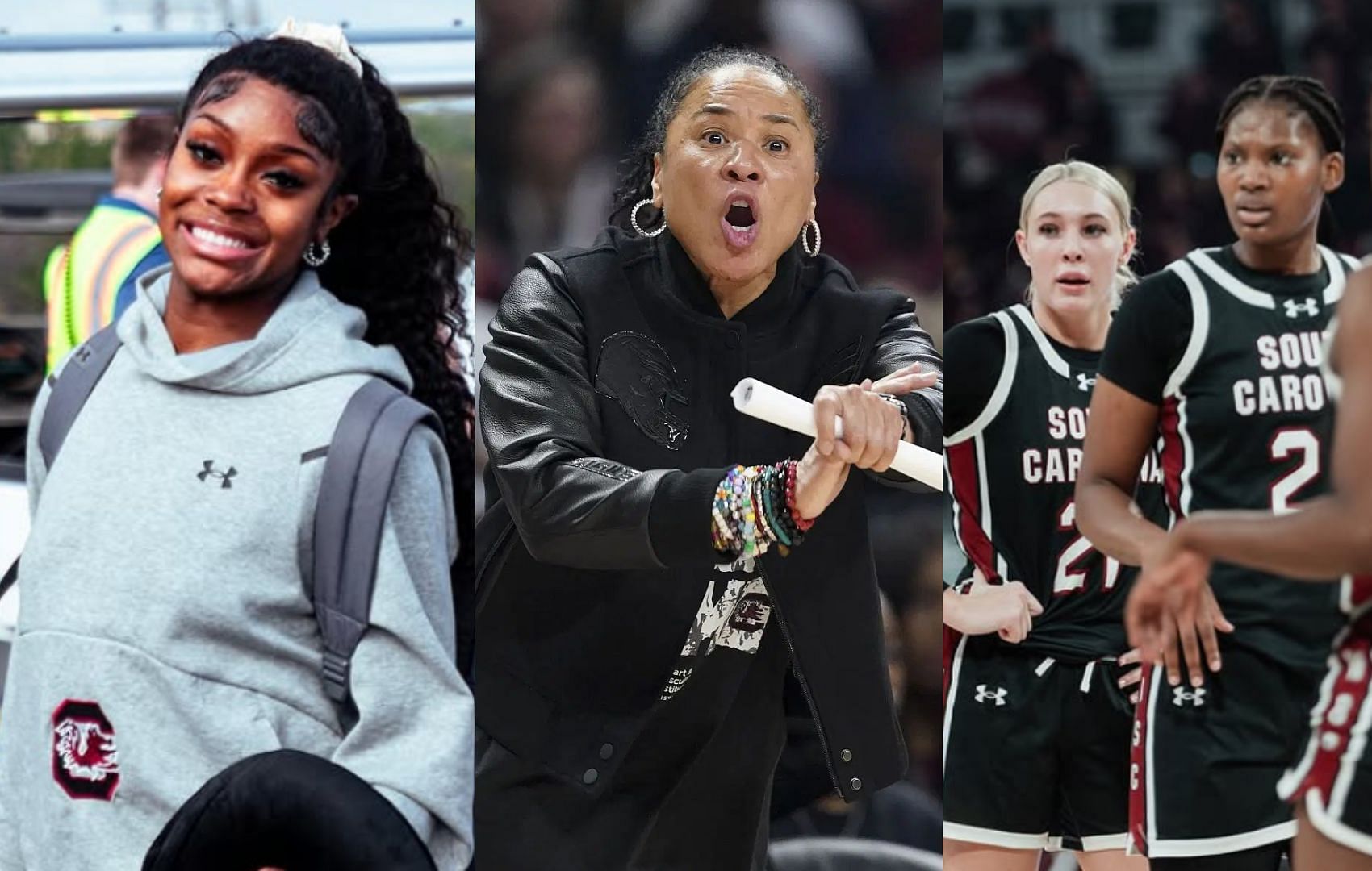 Raven Johnson, Dawn Staley, Chloe Kitts