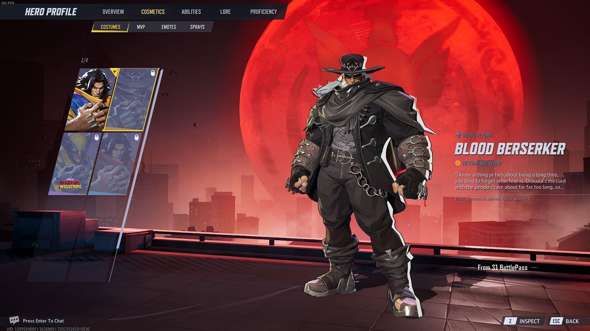 Blood Berserker skin for Wolverine in Marvel Rivals (Image via NetEase Games)