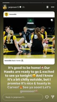 Jan Jensen's message to Hawkeyes fans and players | via @janjensen13/ig