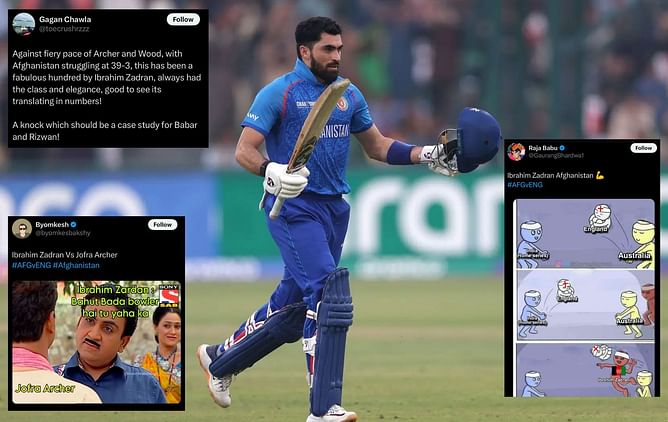 "Should be a case study for Babar and Rizwan" - Social media reacts as Ibrahim Zadran shatters records with brilliant ton in AFG vs ENG 2025 CT match