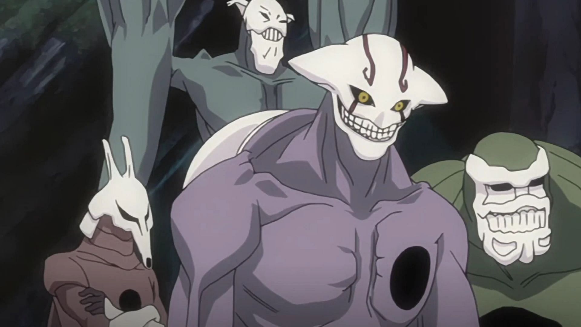 Teres Holcan and the other Adjuchas in the Forest of Menos (Image via Studio Pierrot)