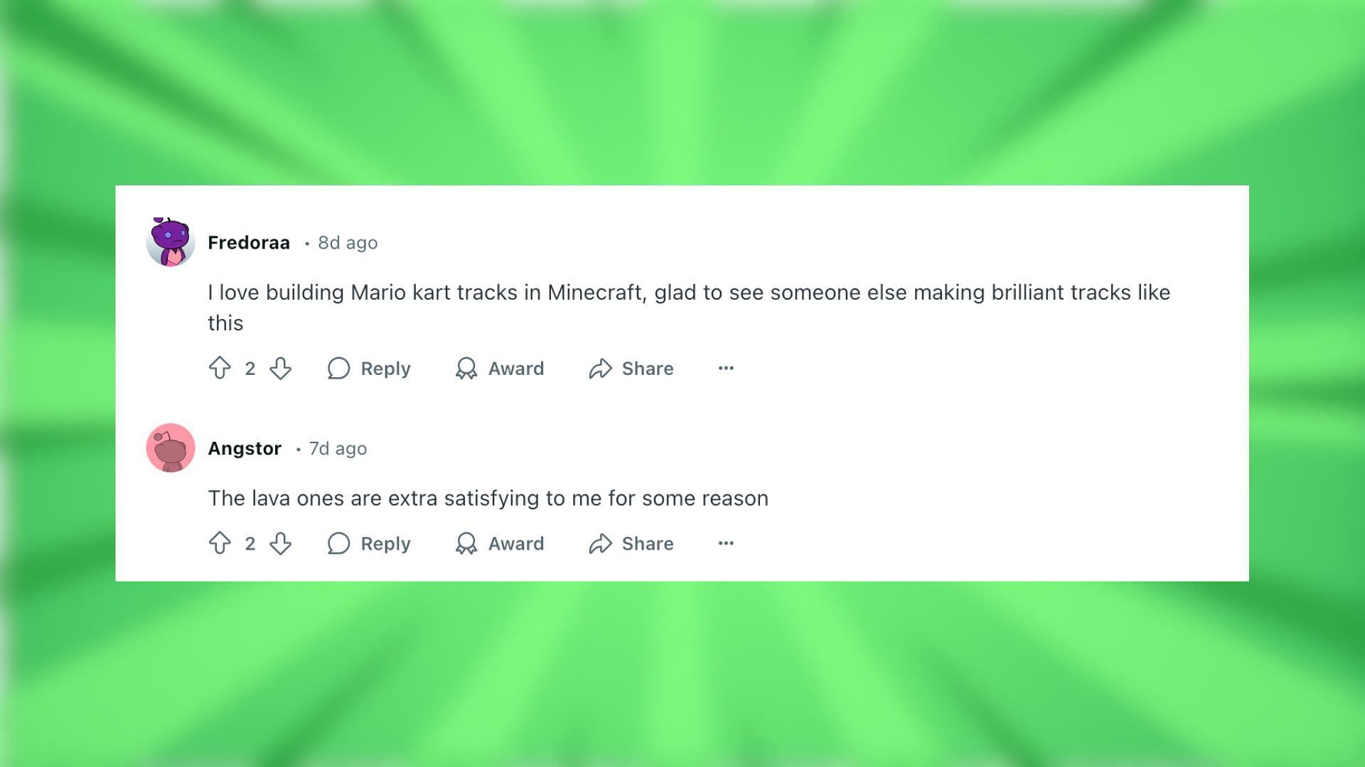 Redditors react to the Mario Kart map in Minecraft (Image via Reddit/LudoFax/Mojang Studios)