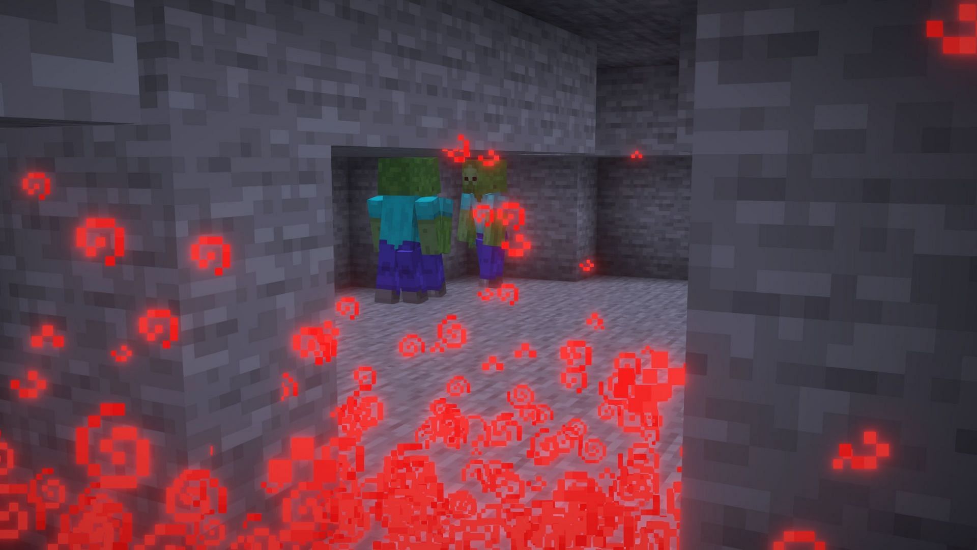 Various hostile mobs can be cornered using lingering potions (Image via Sportskeeda Gaming/Mojang)