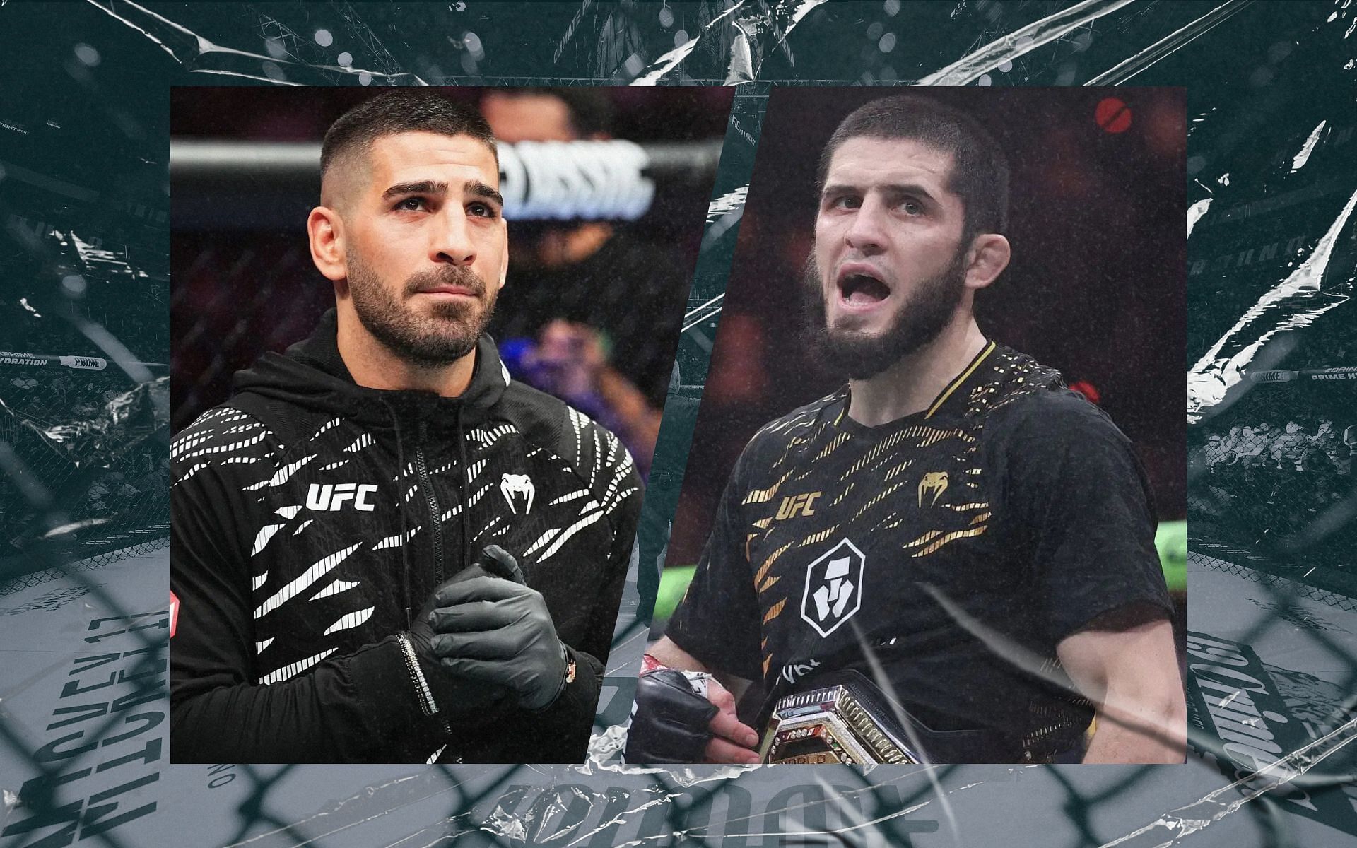 Dustin Poirier weighs in on potential Islam Makhachev (right) vs. Ilia Topuria (left). [Images courtesy: Getty Images]