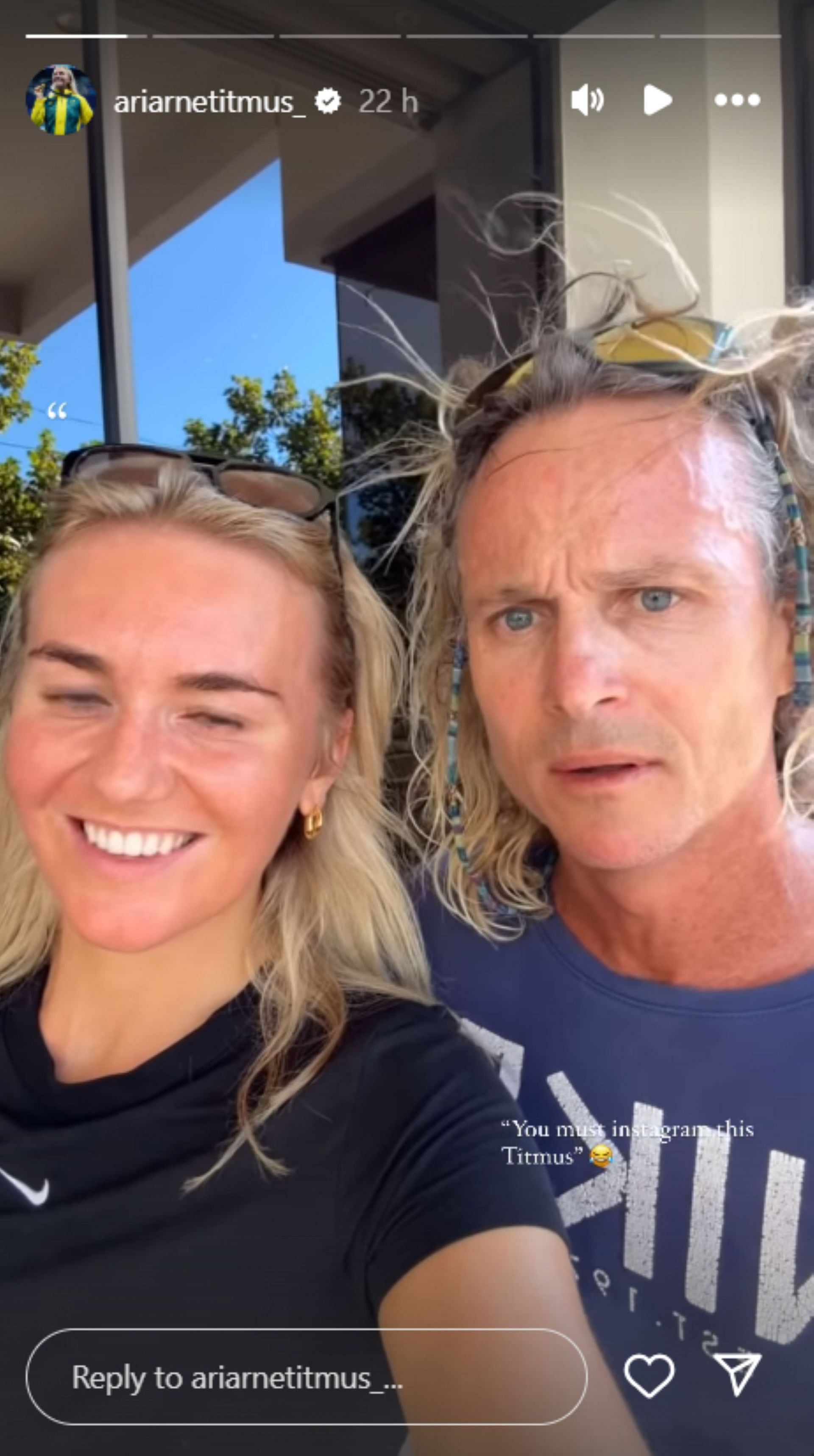 Ariarne Titmus shares a heartfelt moment with Dean Boxall; Instagram - @ariarnetitmus_