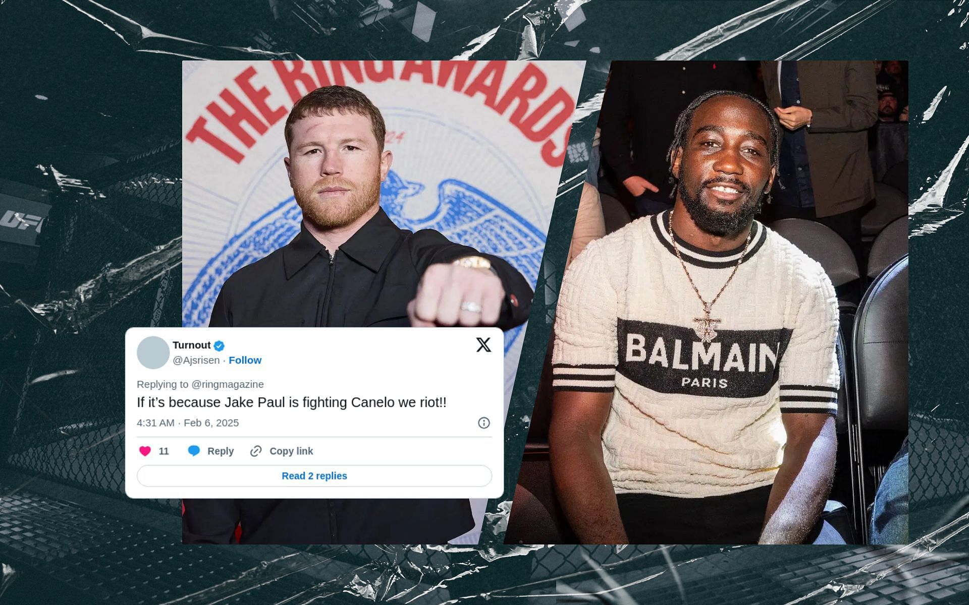 Fans react to cancellation of Canelo Alvarez vs. Terence Crawford fight. [Images courtesy: Getty Images]