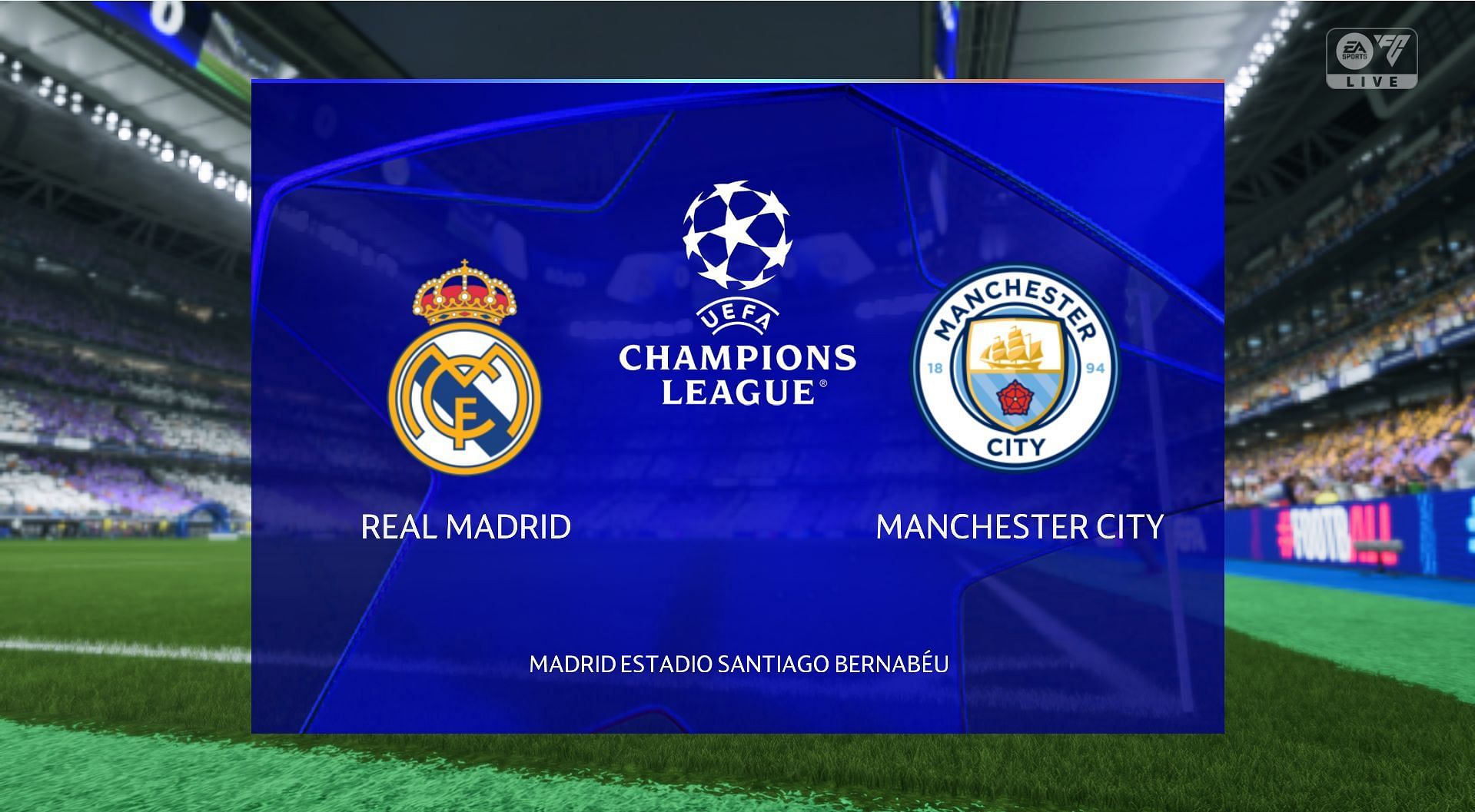 Real Madrid to host City on their home turf (Image via EA Sports)