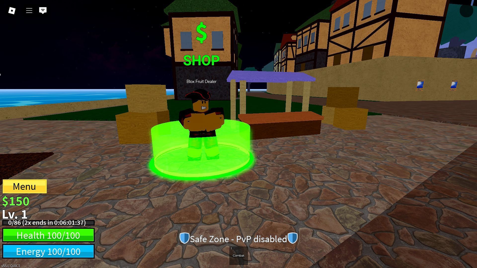 Interact with the Blox Fruit Dealer NPC to get the Leopard Fruit (Image via Roblox)