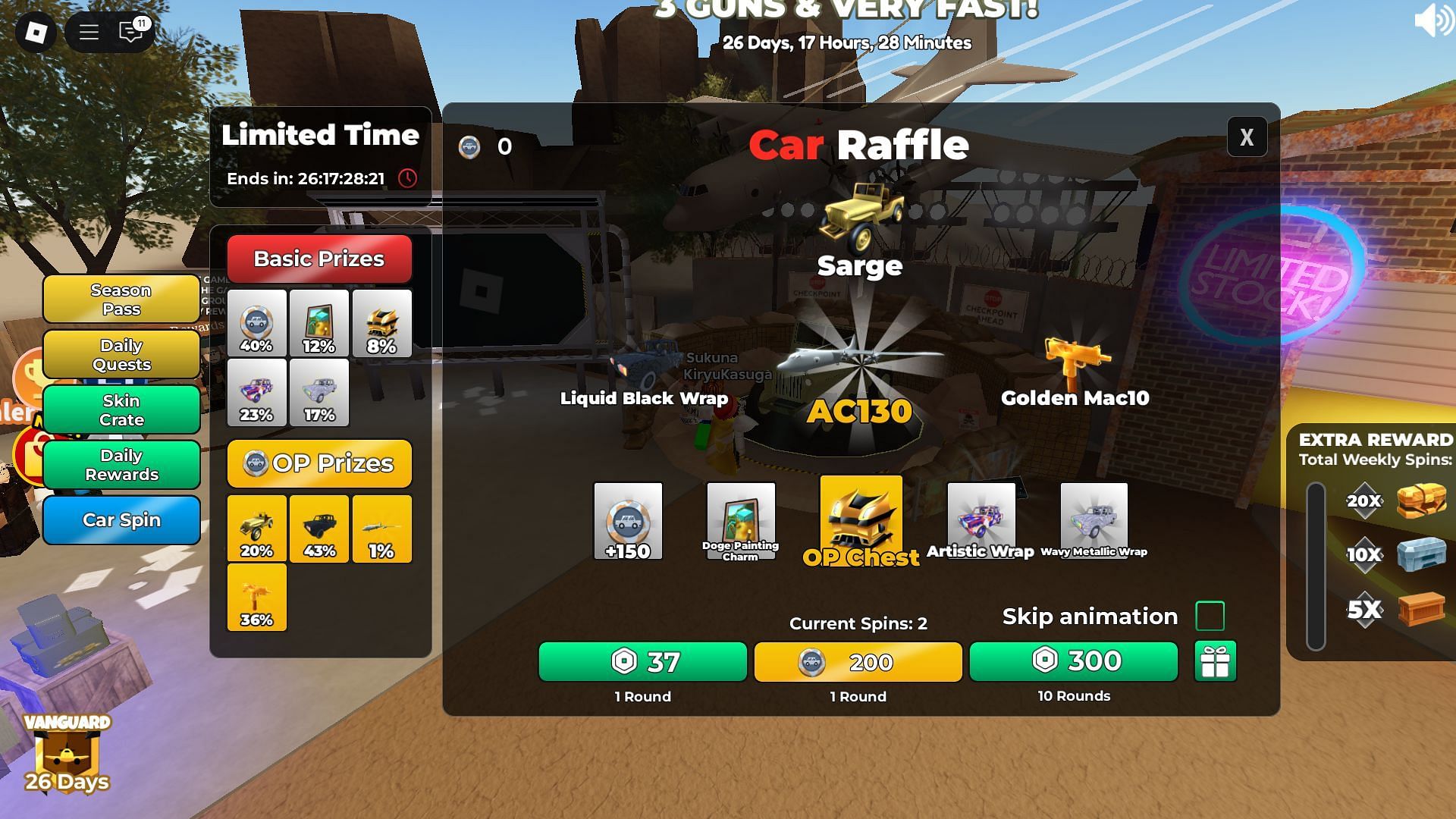 The Car Raffle (Image via Roblox)