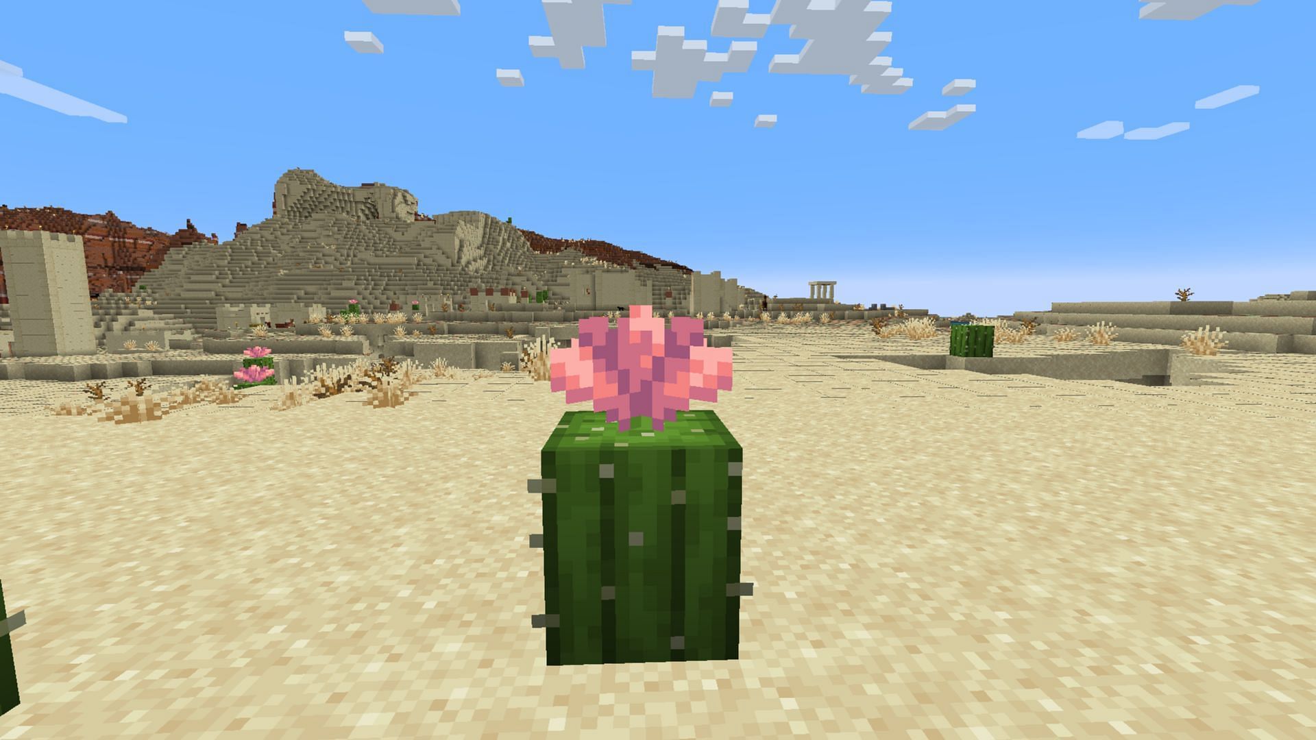 Cactus flowers have been added to Minecraft as part of this beta and preview (Image via Mojang Studios)