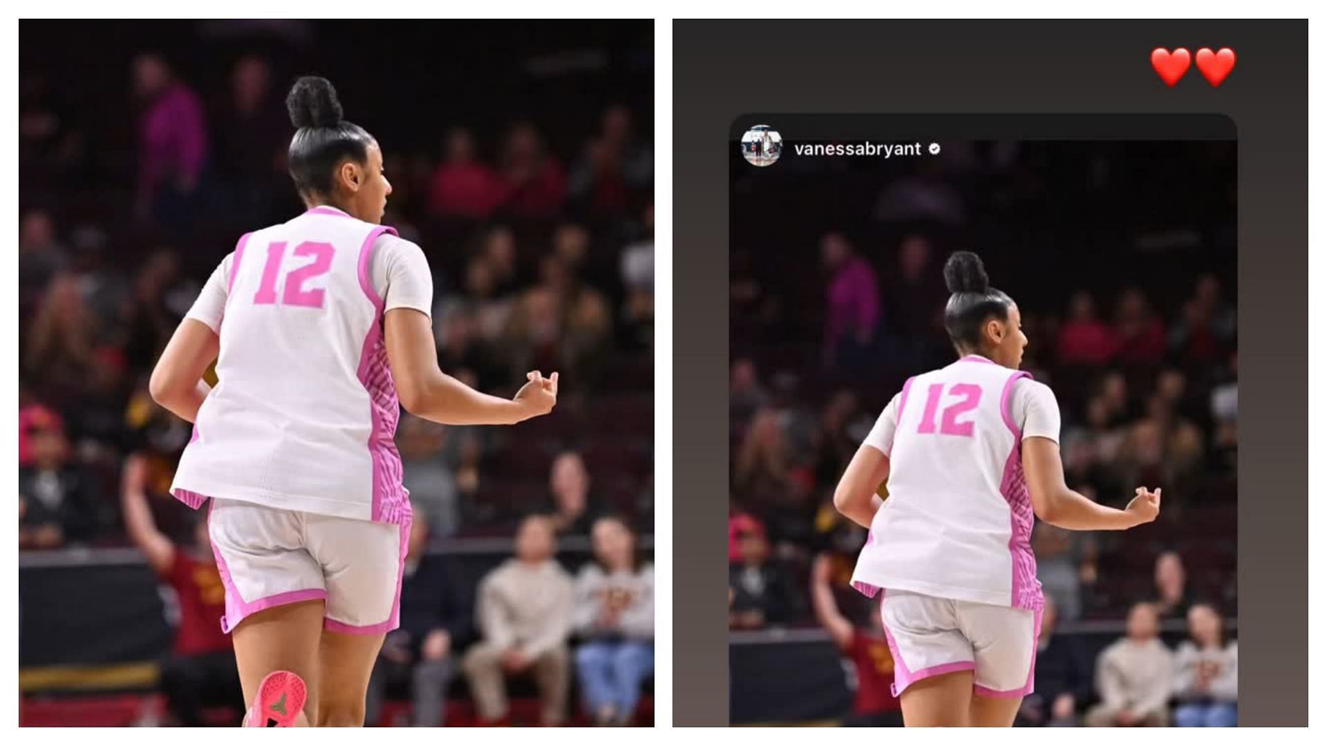 JuJu Watkins reacts to Vanessa Bryant&rsquo;s post ( Credit: IG/@jujubballin @vanessabryant)