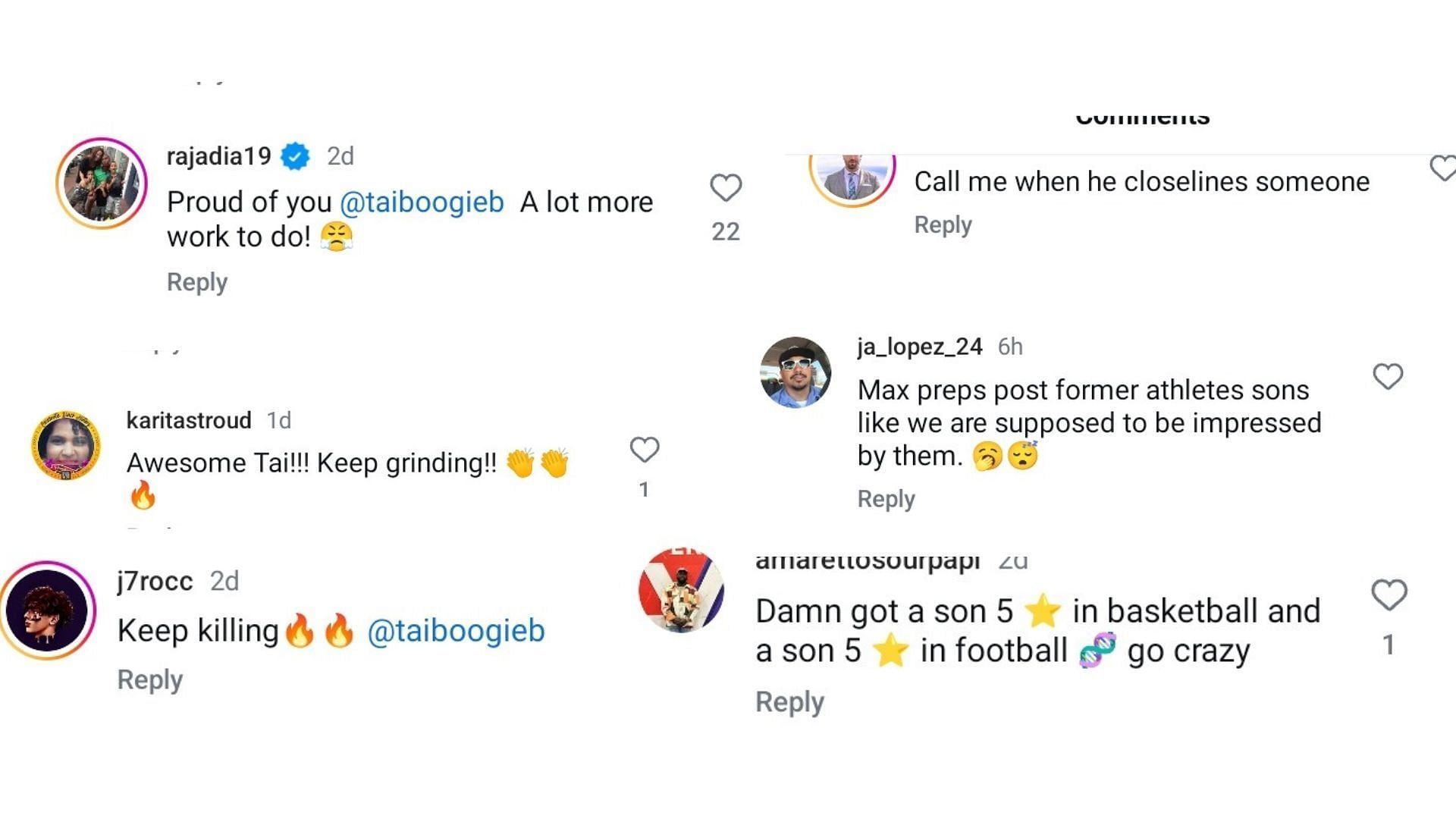 Former NBA player Raja Bell shares his reaction to son Tai Bell (Image vis Instagram @maxpreps)