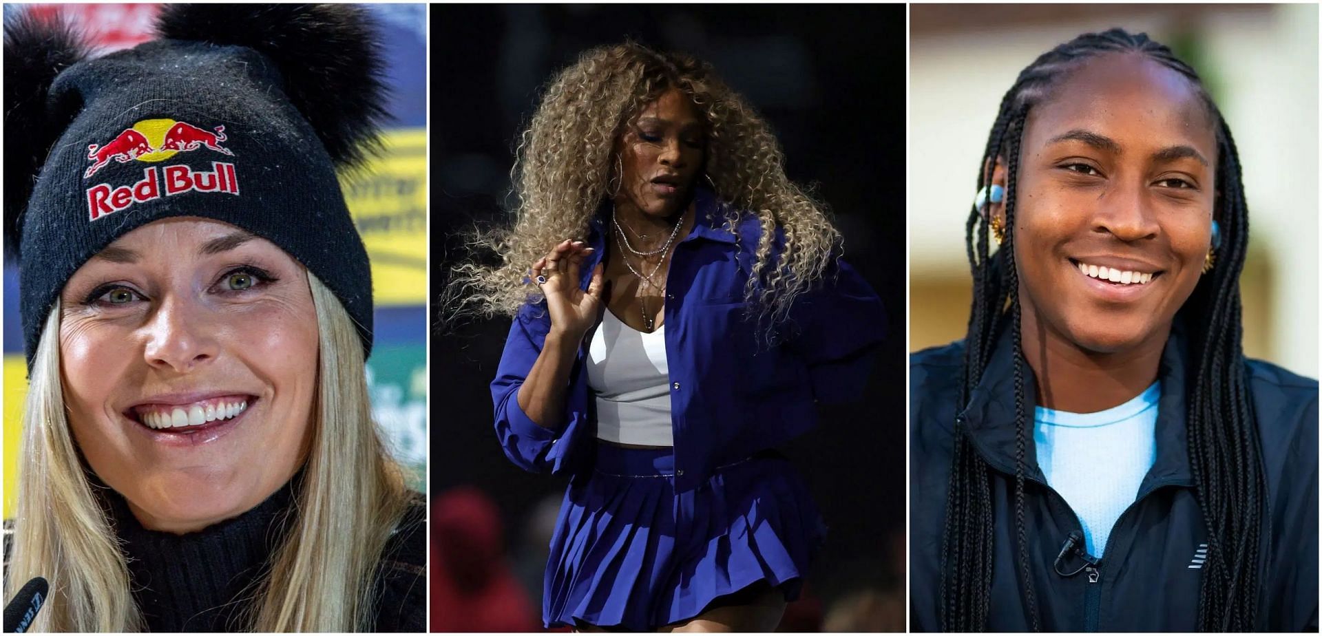 Lindsey Vonn, Serena Williams and Coco Gauff