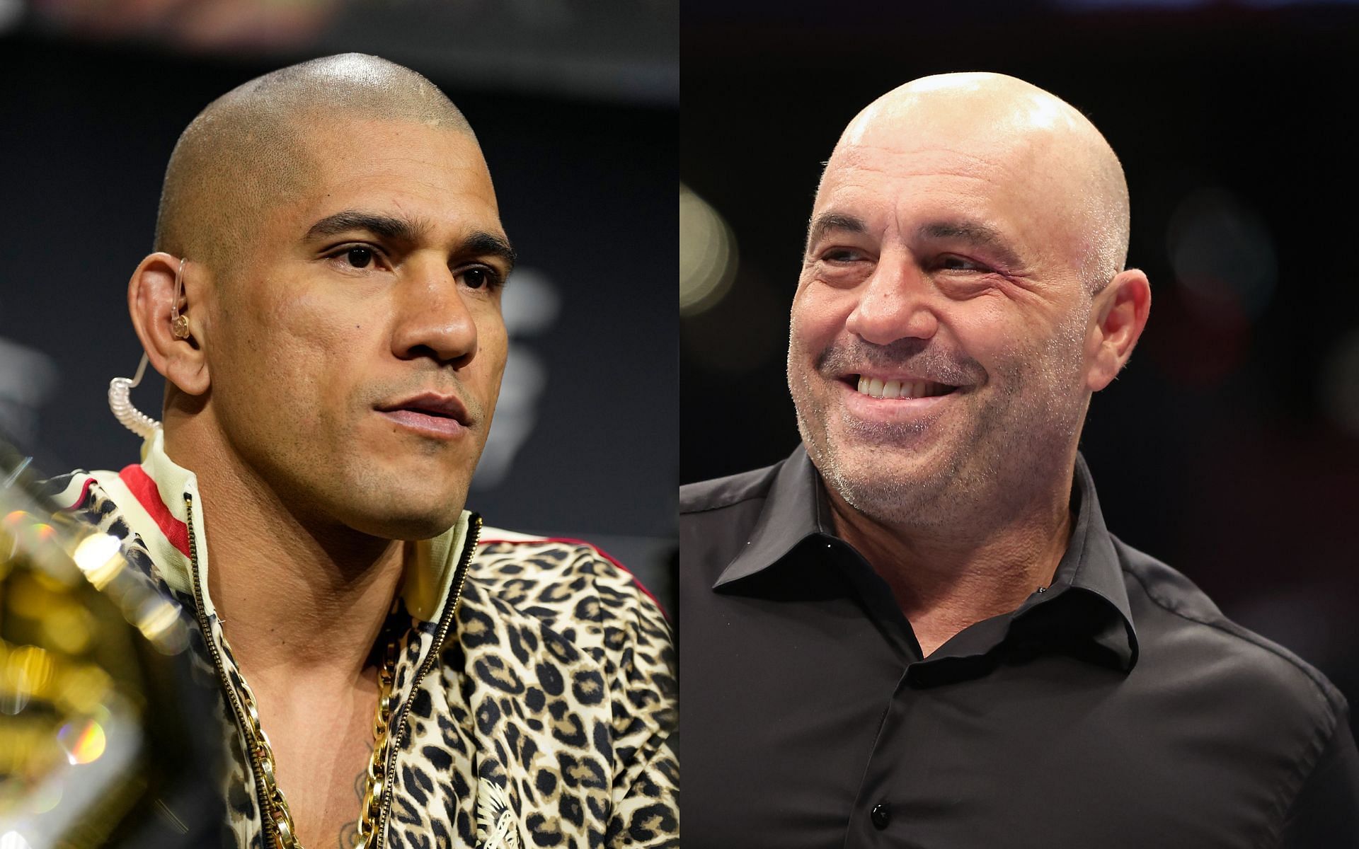 Alex Pereira (left) has often earned plaudits from UFC personality and podcaster Joe Rogan (right) [Images courtesy: Getty Images]