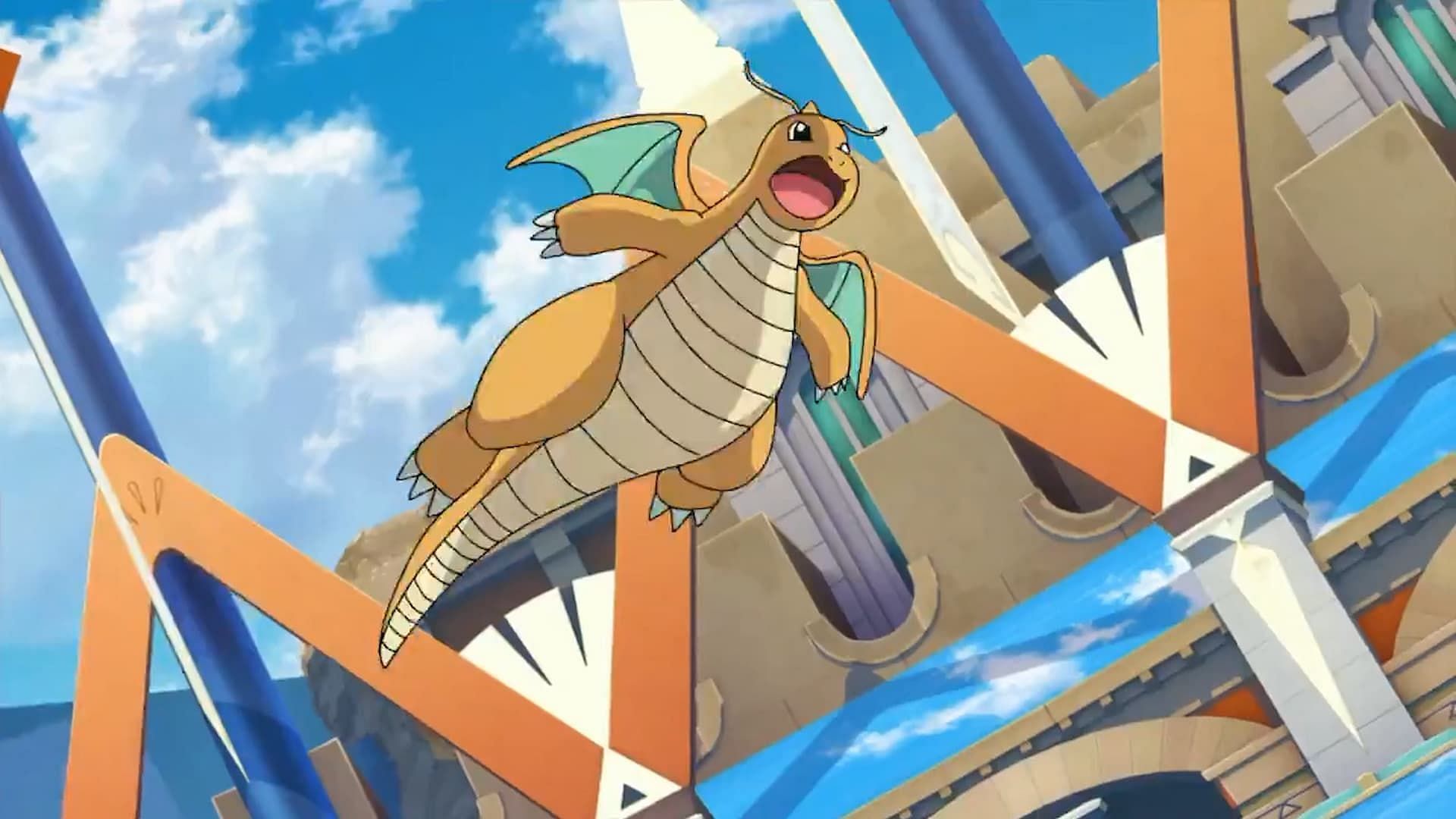 Dragonite as seen in the anime (Image via The Pokemon Company)