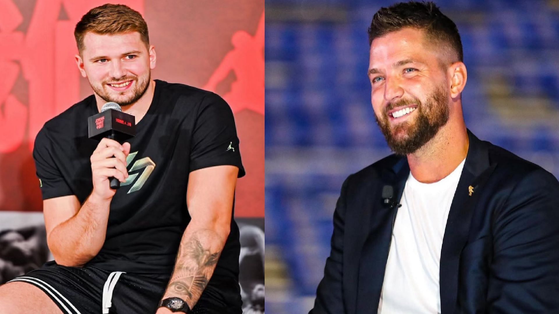 An image of Luka Doncic and Chandler Parsons side by side