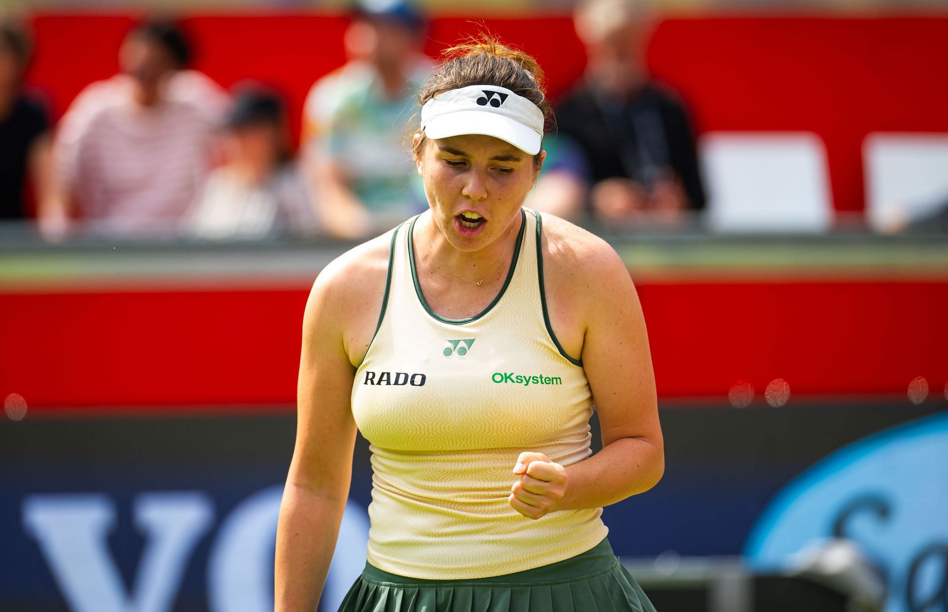 Noskova celebrates a point in the Ecotrans Ladies Open Berlin 2024 - Source: Getty