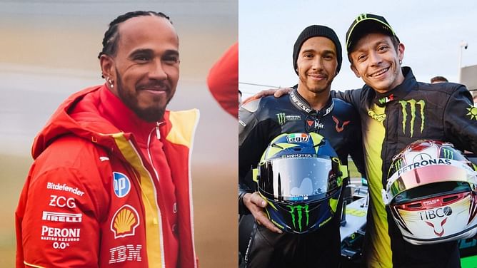 Lewis Hamilton’s “beautiful” Ferrari arrival “excites” 9-time MotoGP champion Valentino Rossi