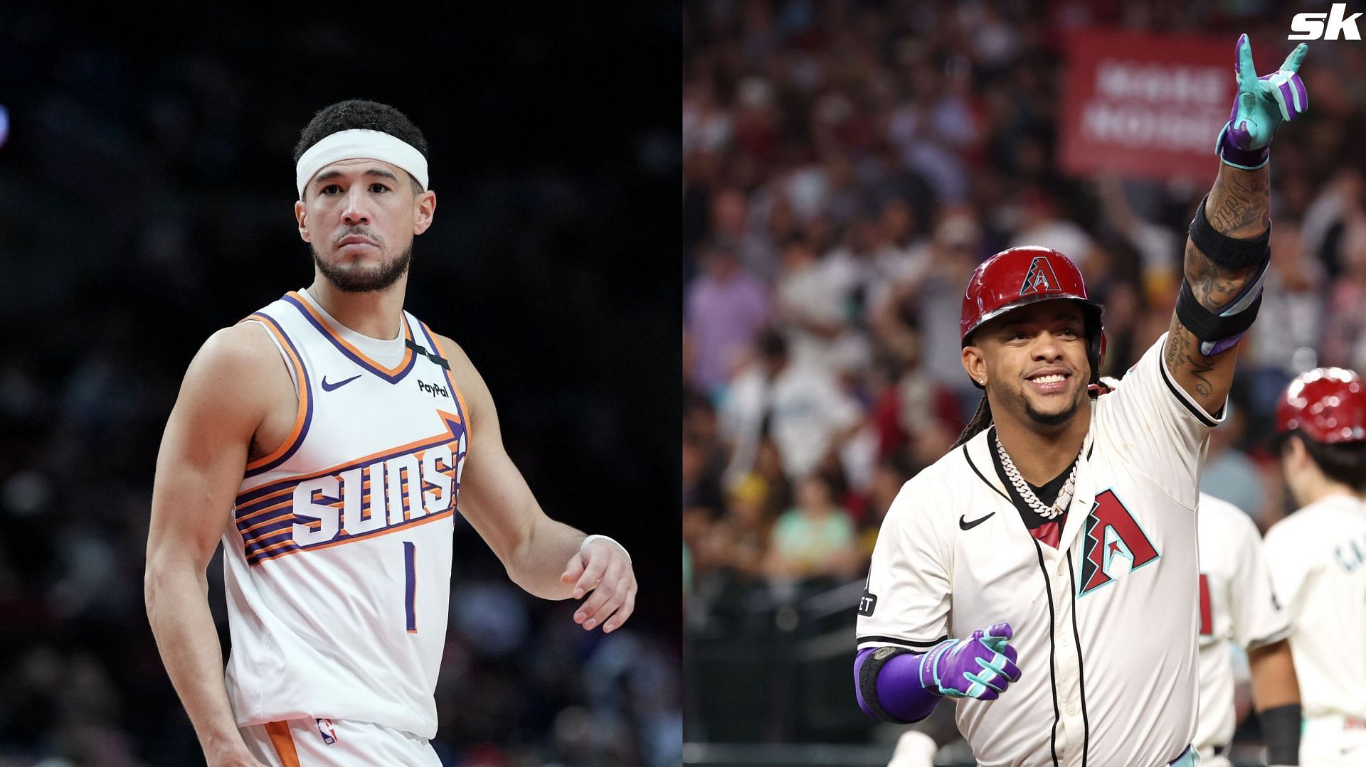 Diamondbacks drop &quot;GOAT alert&quot; on Devin Booker after historic achievement with the Phoenix Suns; Ketel Marte reacts (Image source - Getty)