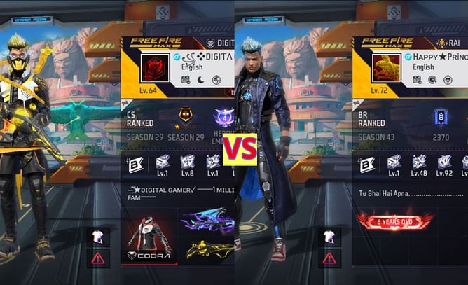 Digital Gamer vs Happy Prince Gaming: किसके Free Fire MAX में बेहतर स्टैट्स हैं?