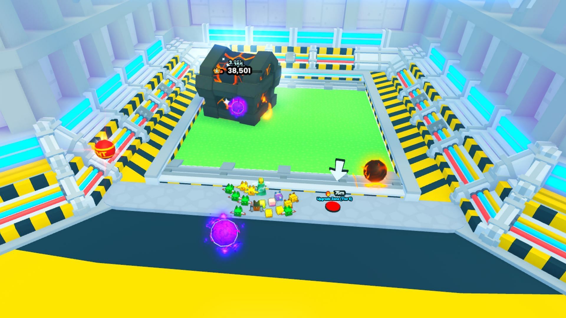 Purchase arena upgrades to spawn better chests (Image via Roblox)